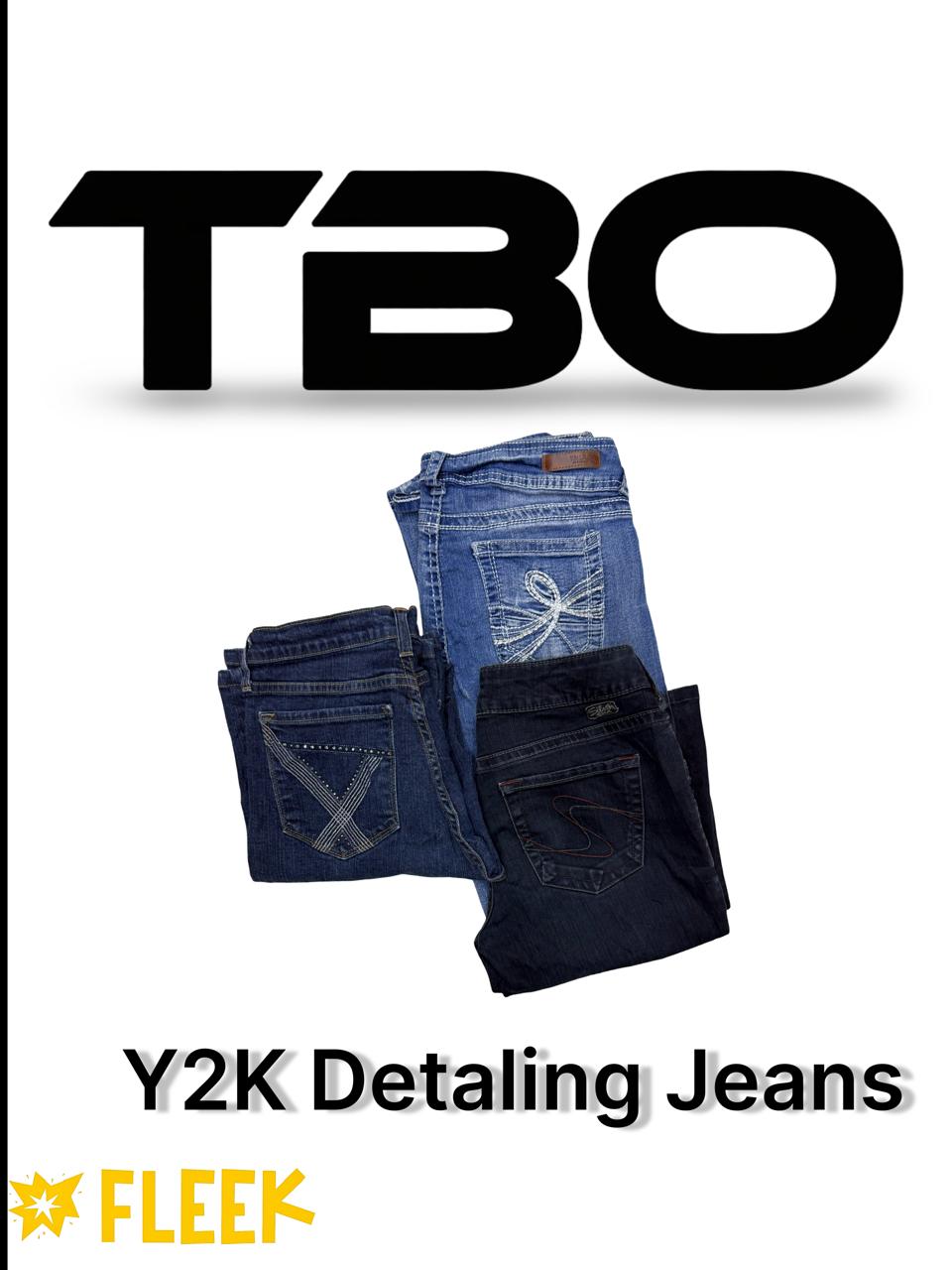 Y2k detailing jeans