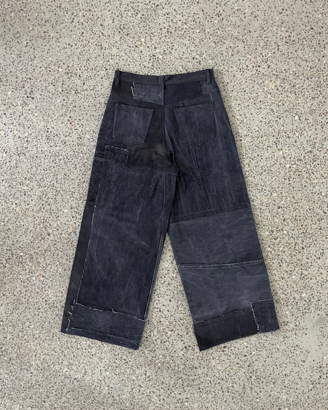 Upcycled Panelled Denim Trousers