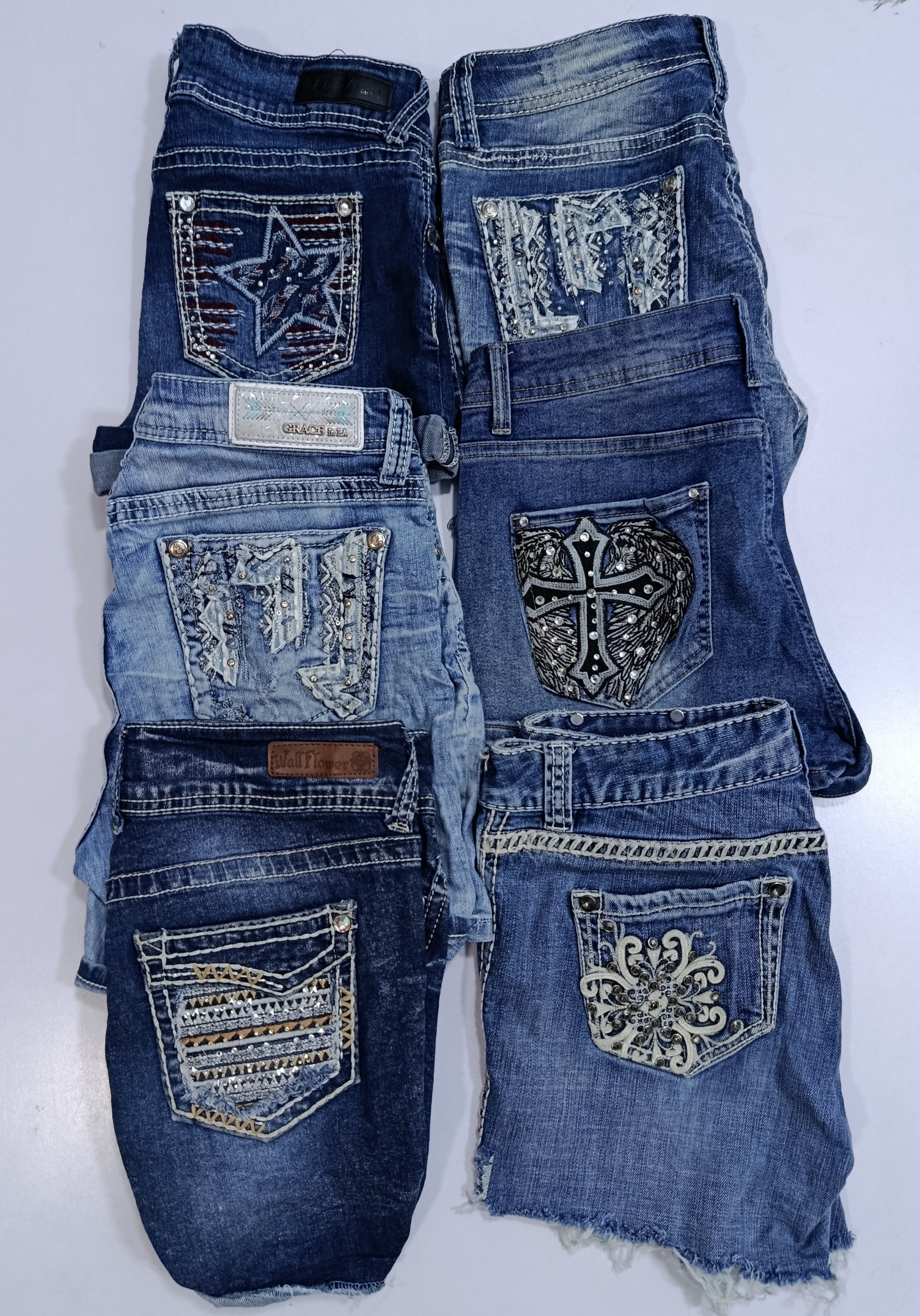 Y2K Embellished short 12Pcs (RV # 268)