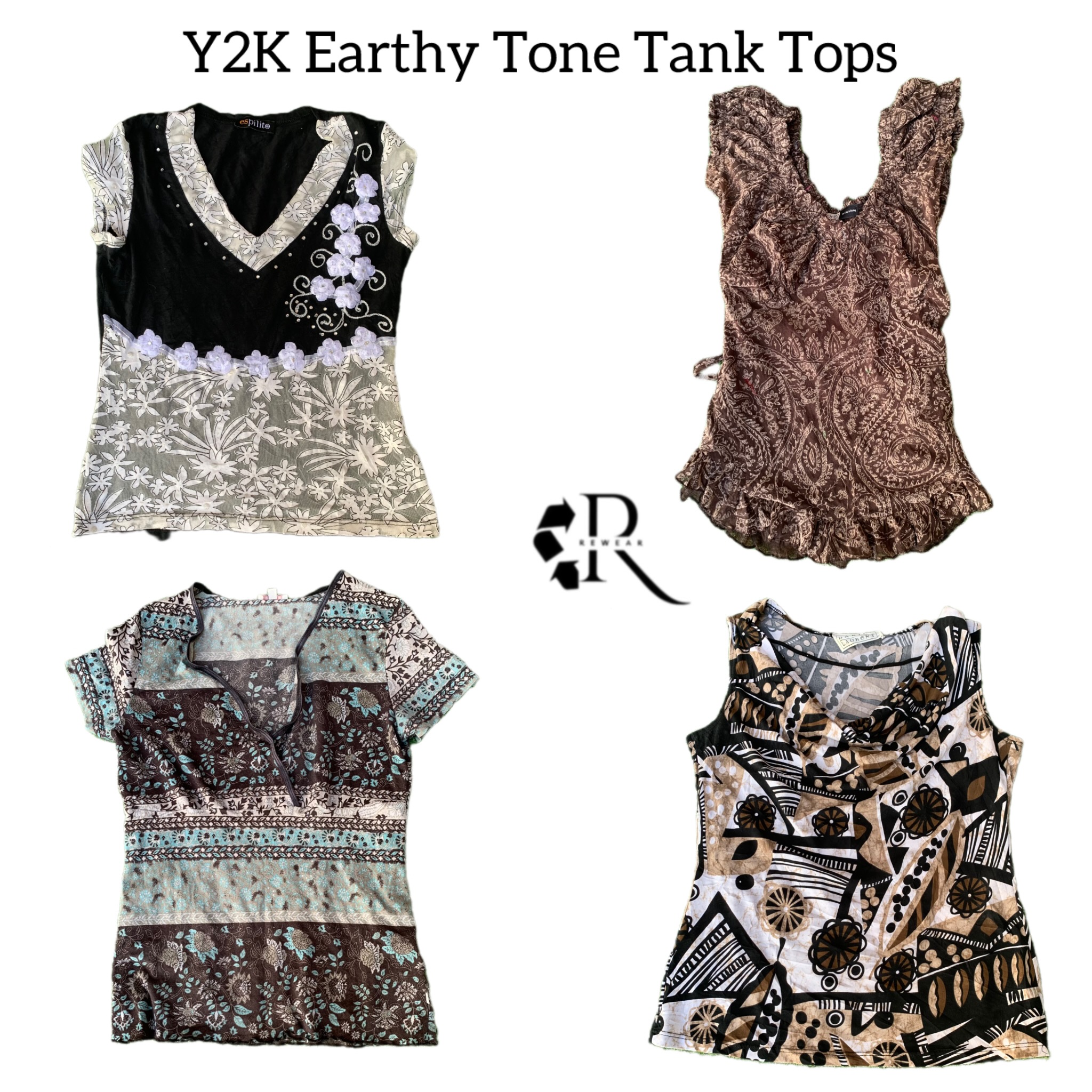 Y2K Earthy Tons Tank Tops RW-1551