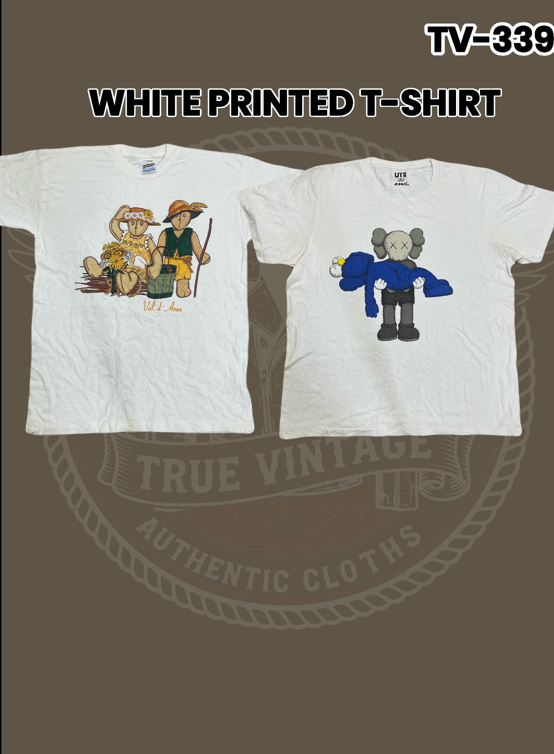 White Printed T-shirt Tv-339