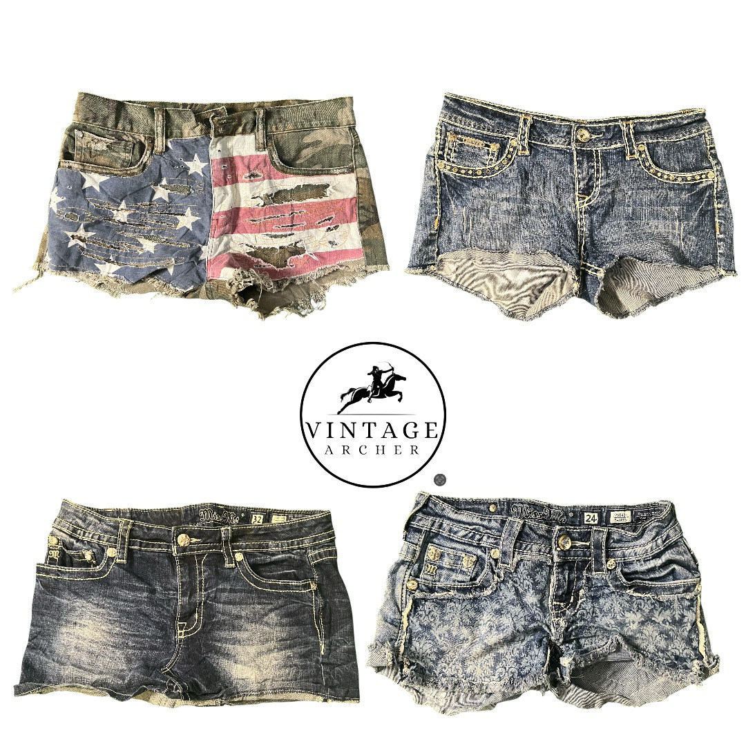 Y2K Miss Me & Ralph Lauren Denim Shorts/Skirts: 10..