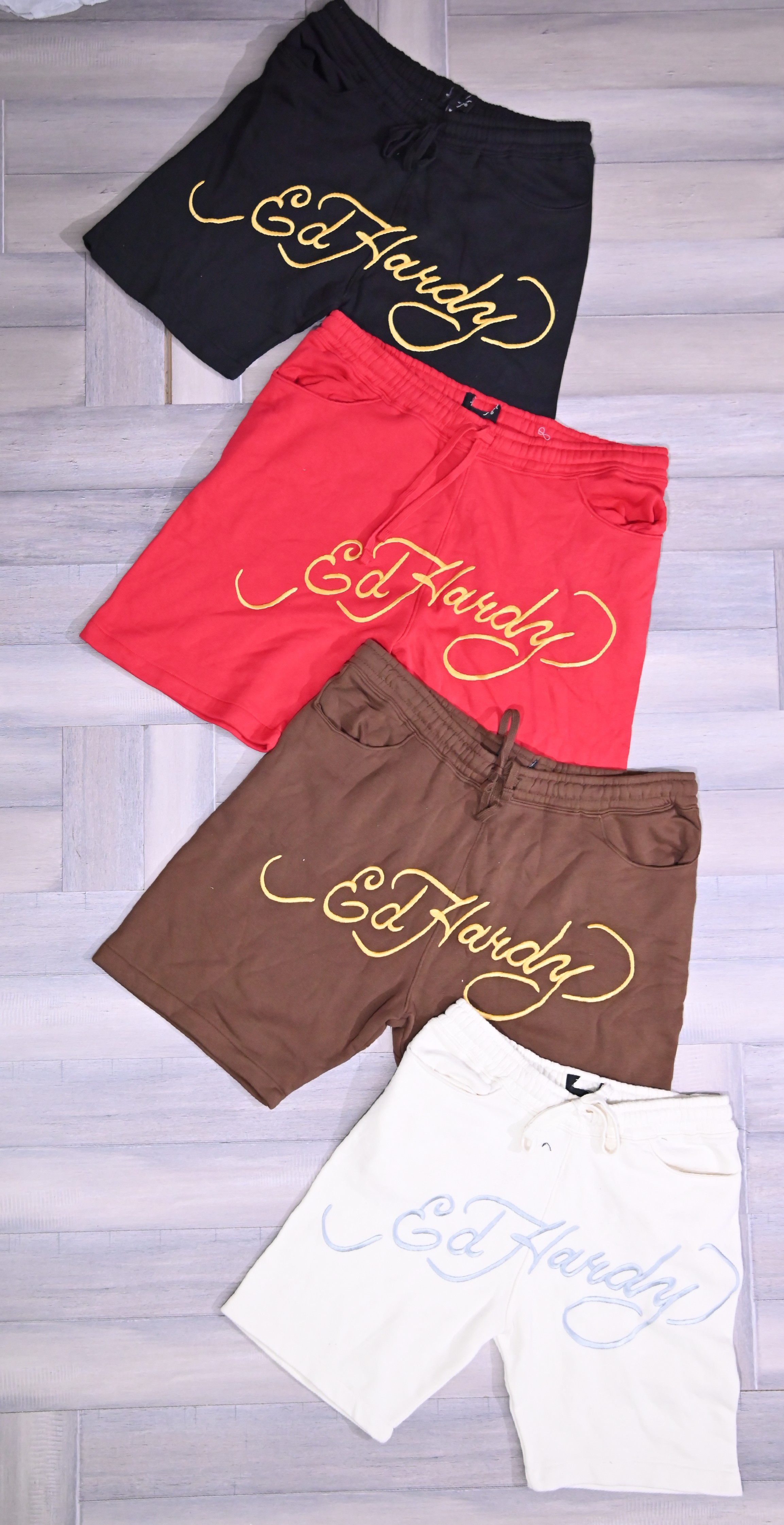 Ed Hardy Men's Embroidered Shorts