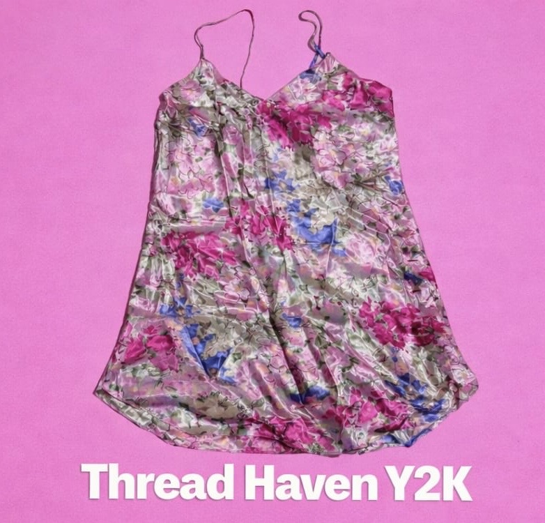 TH # 31 Y2K Silk & Glitter Mix Dress