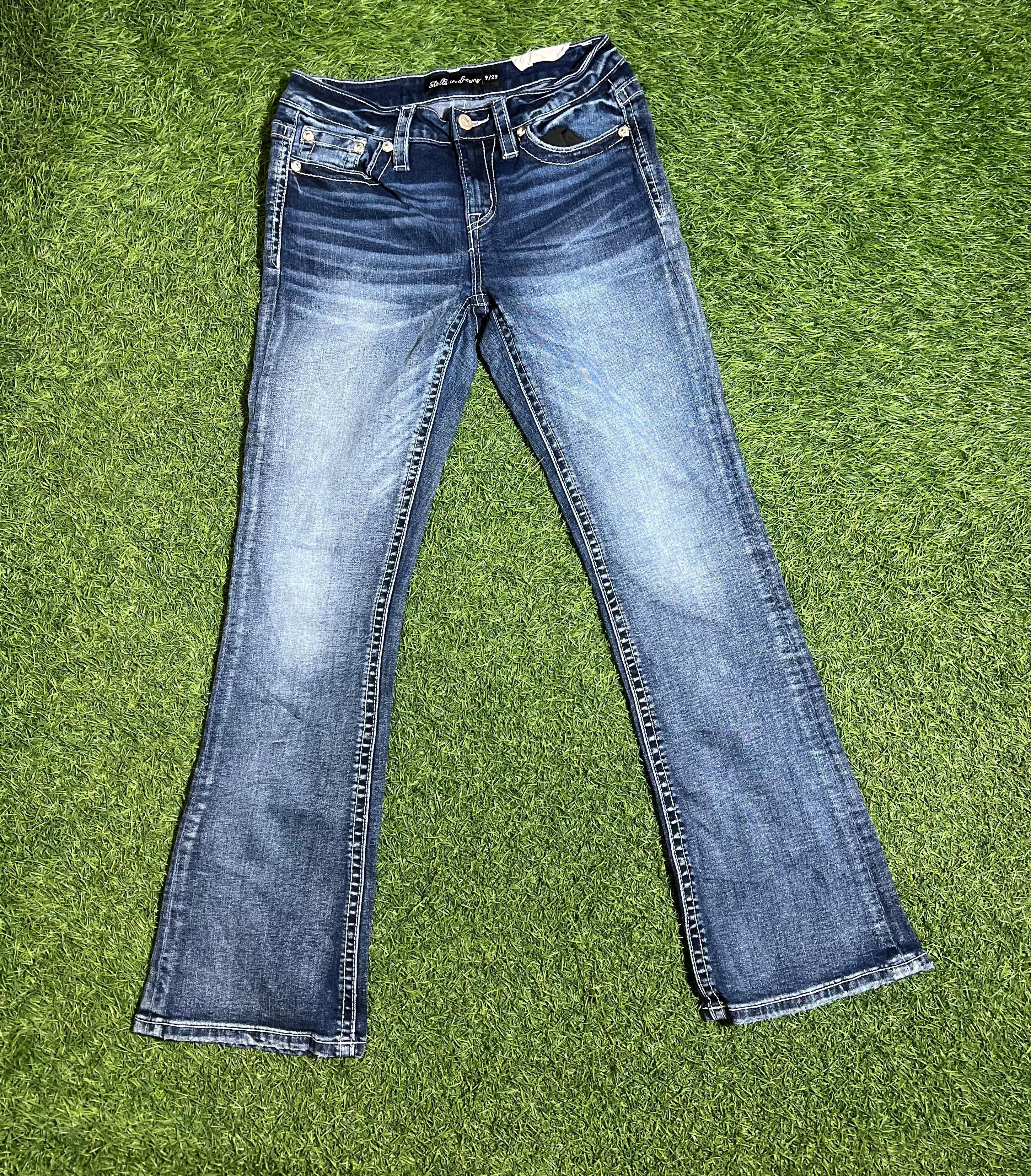 Y2k verziertes Schlagjeans F_101