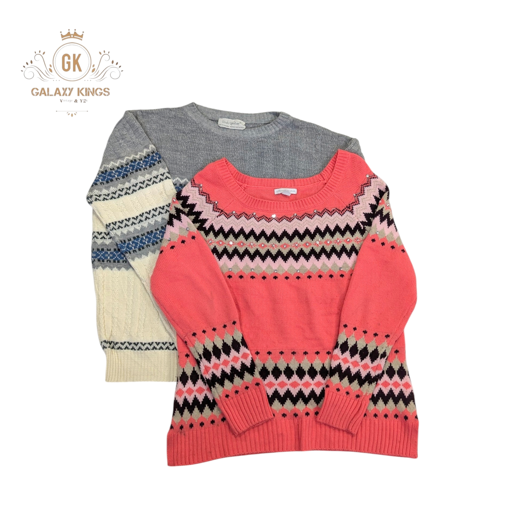 Suéteres de malha Fair Isle Y2K