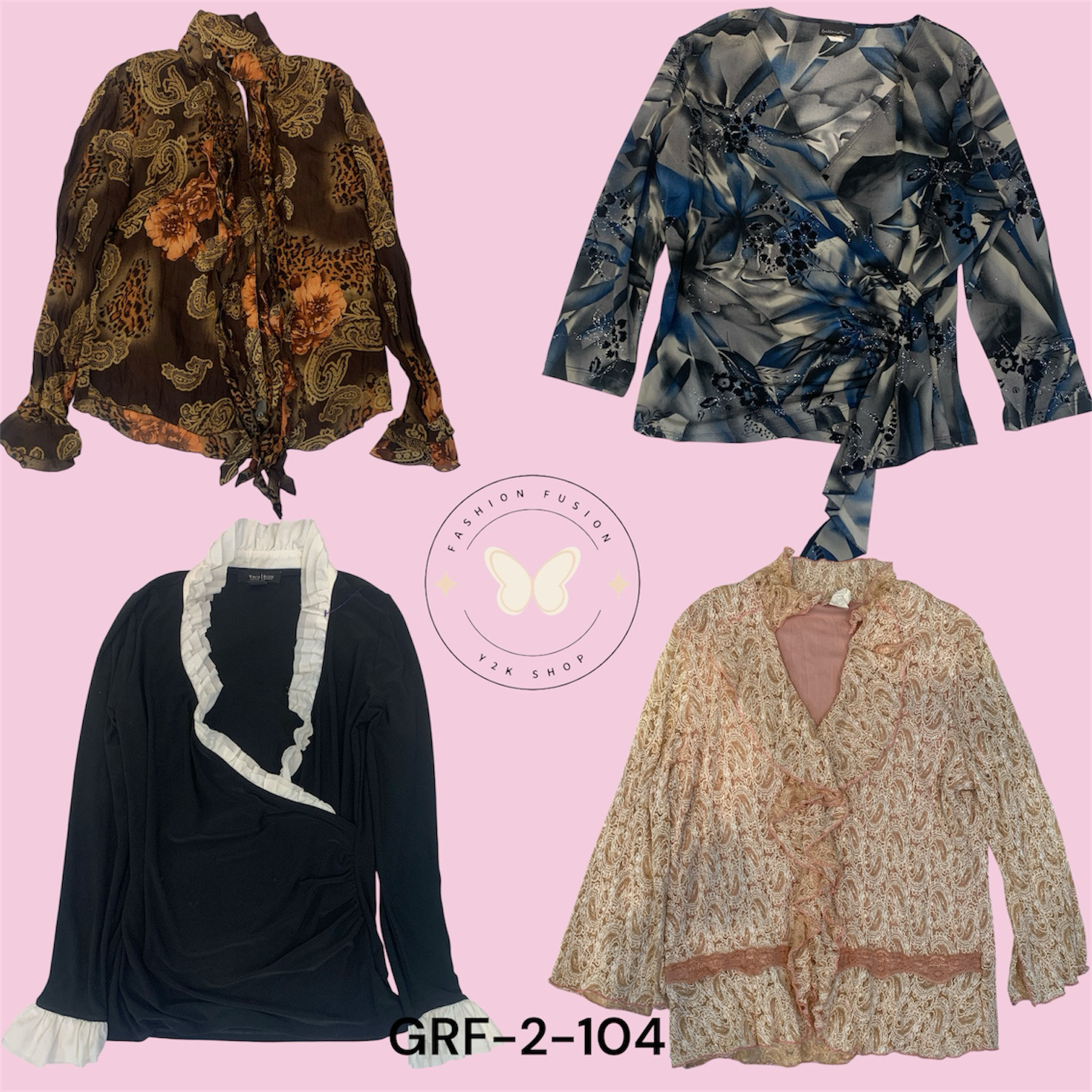 Bluse aus floralem Poly-Gewebe für Frauen – Trendi..