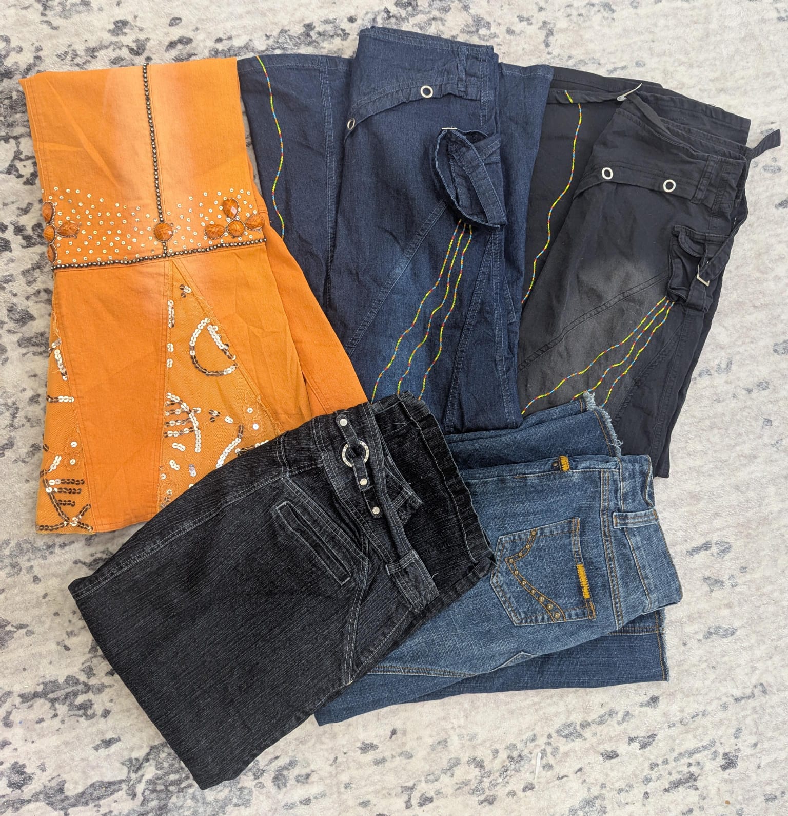 Gonne Maxi in Denim Y2K