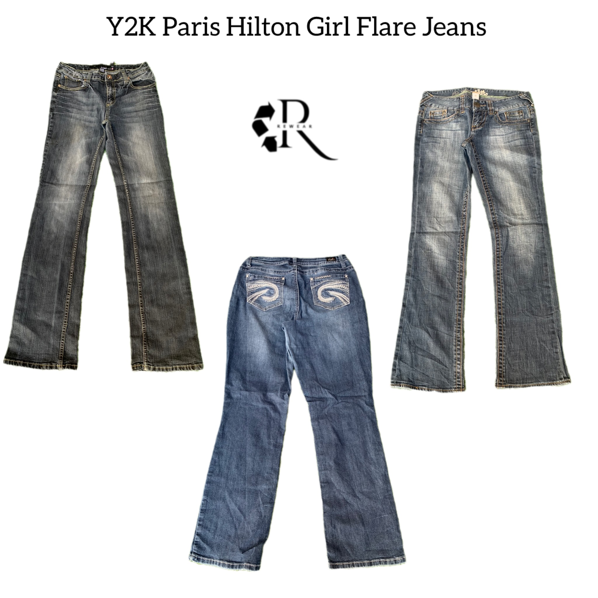Y2K Paris Hilton Girl flare Jeans RW-1559