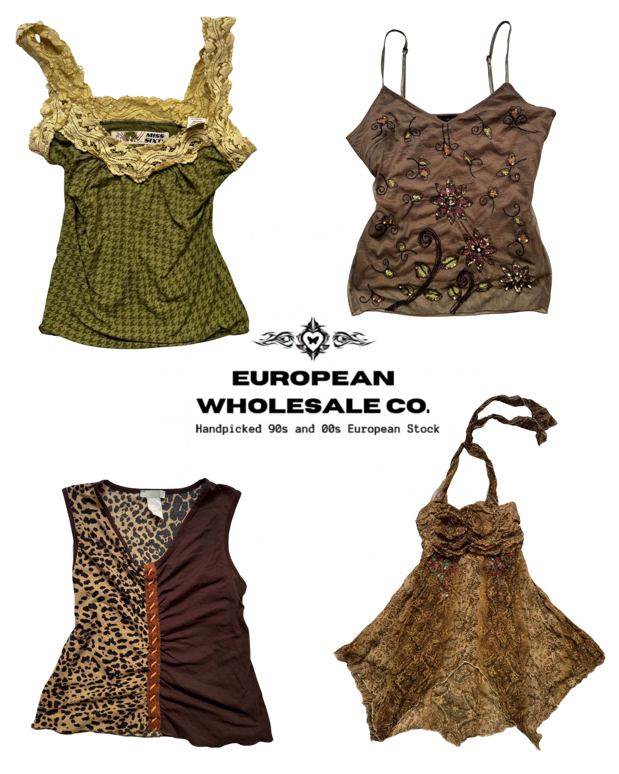 Y2K Earthy Toned Cami Tops