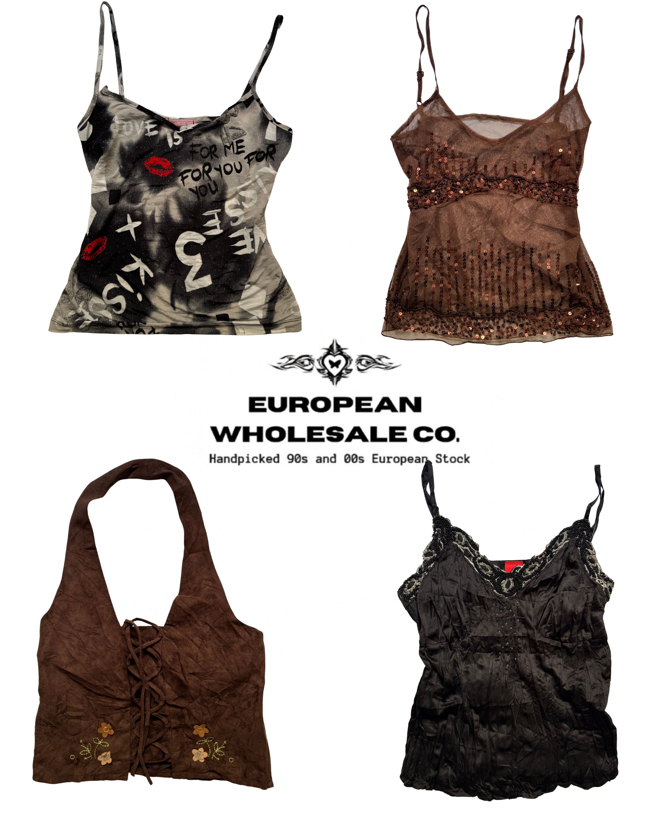 Y2K Grunge Girl Cami Tops