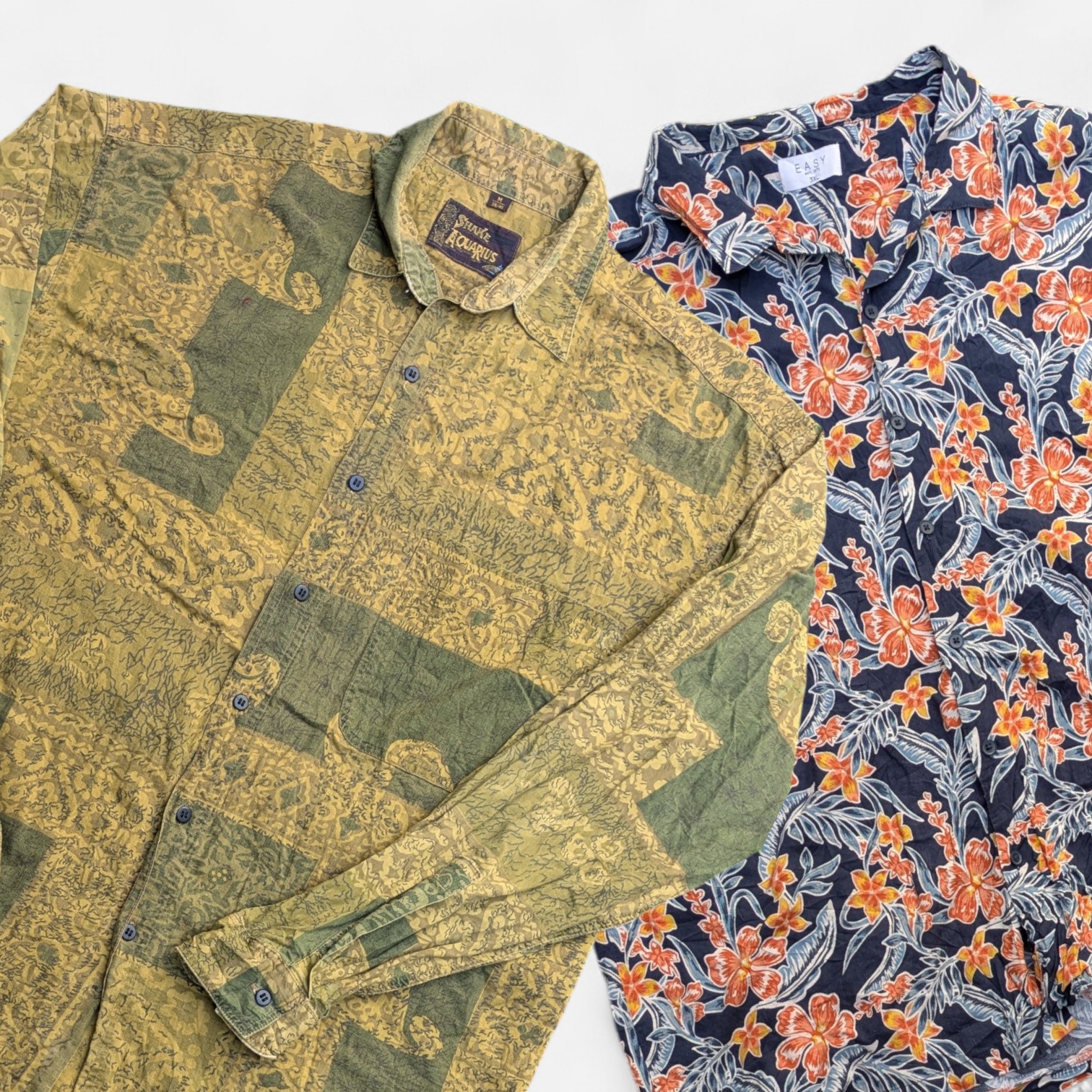 SAY#410 Vintage Style Hawaiian Button Up Shirts