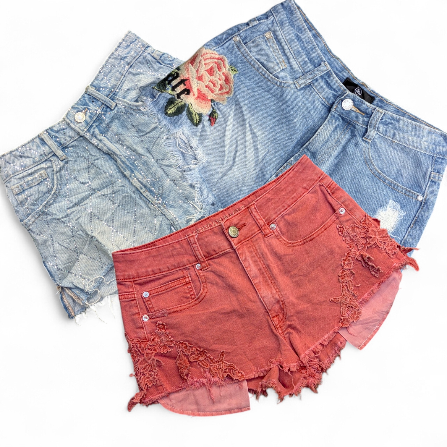 SAY#414 Y2K Denim Micro Mini Shorts