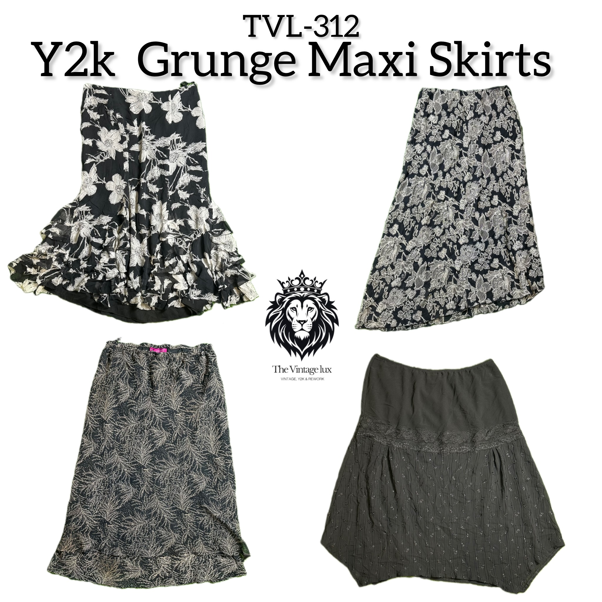 Jupes maxi grunge Y2k TVL-312