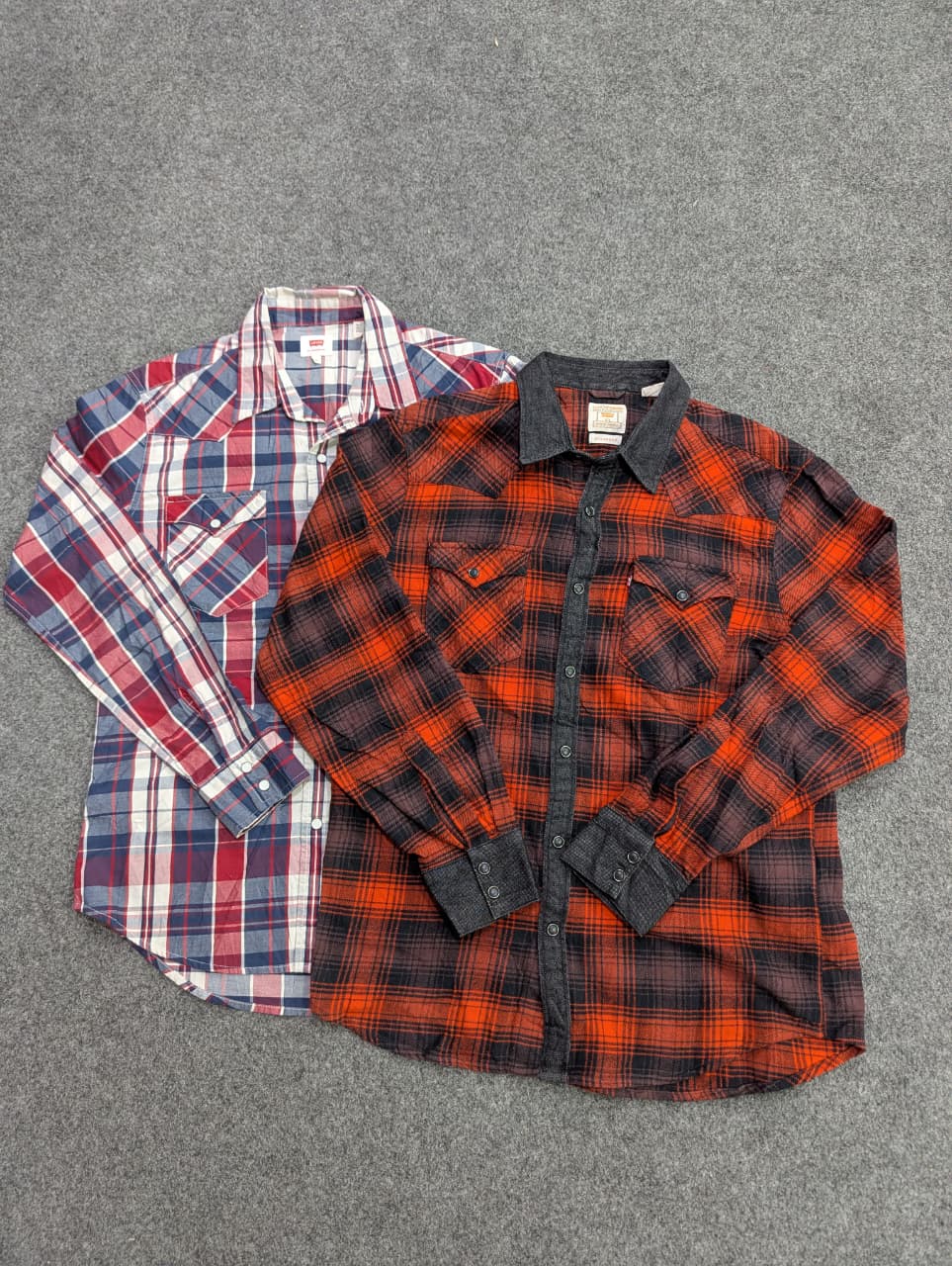 ZV1858 Levi’s Camicie da uomo con due tasche e bot..