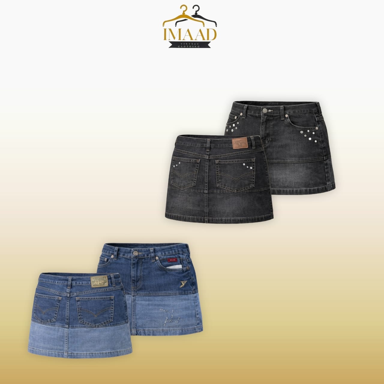 Marken-Denim-Minirock