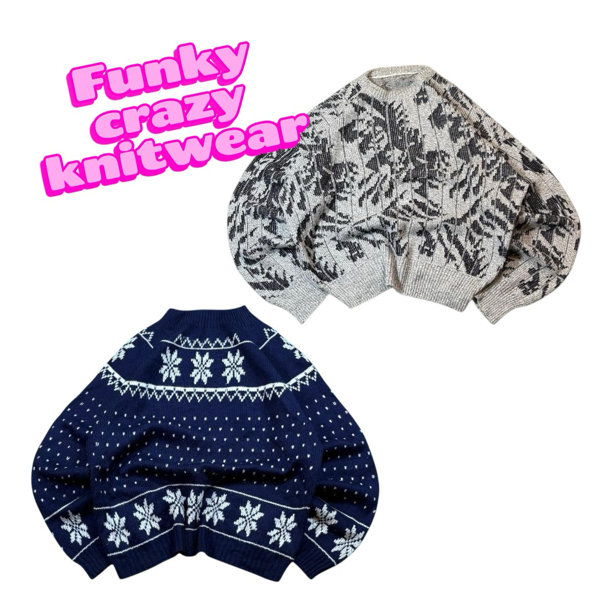 ethnic crazy pattern knitwear