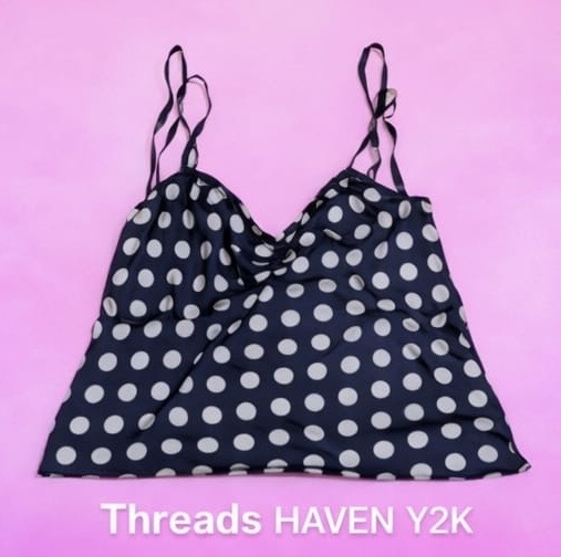 TH # 35 Y2K 2000s Camisole Net Mesh High Neck Top