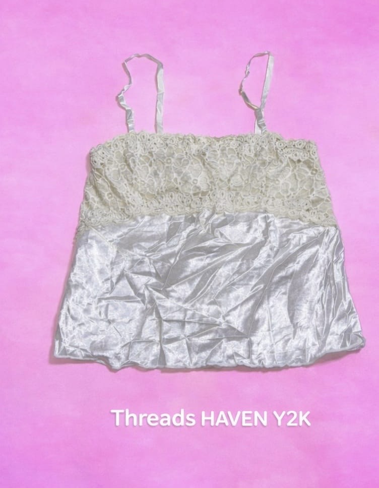 TH # 37 Y2K 2000 Rib Knit Fitted Sleeveless Camiso..