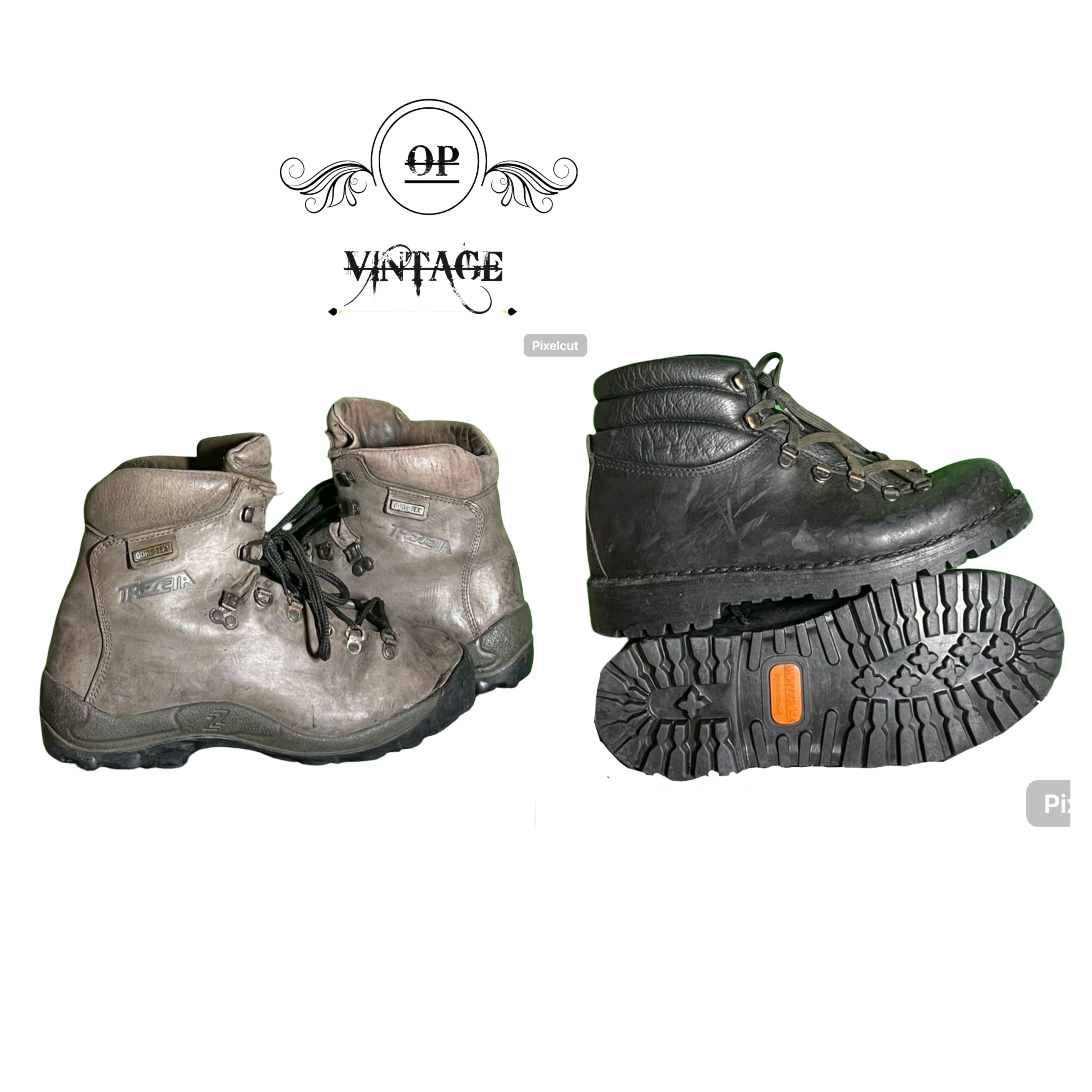 Op vintage 164 Bottes de motard Branded