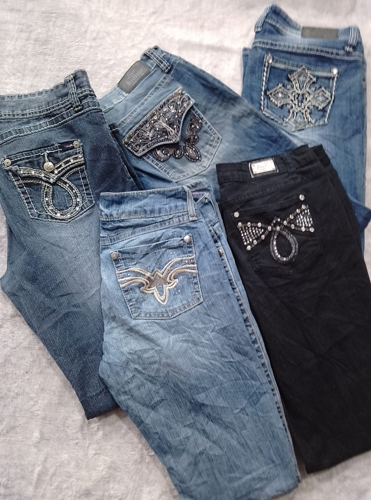 CR6551 Y2K Flare & Straight Jeans
