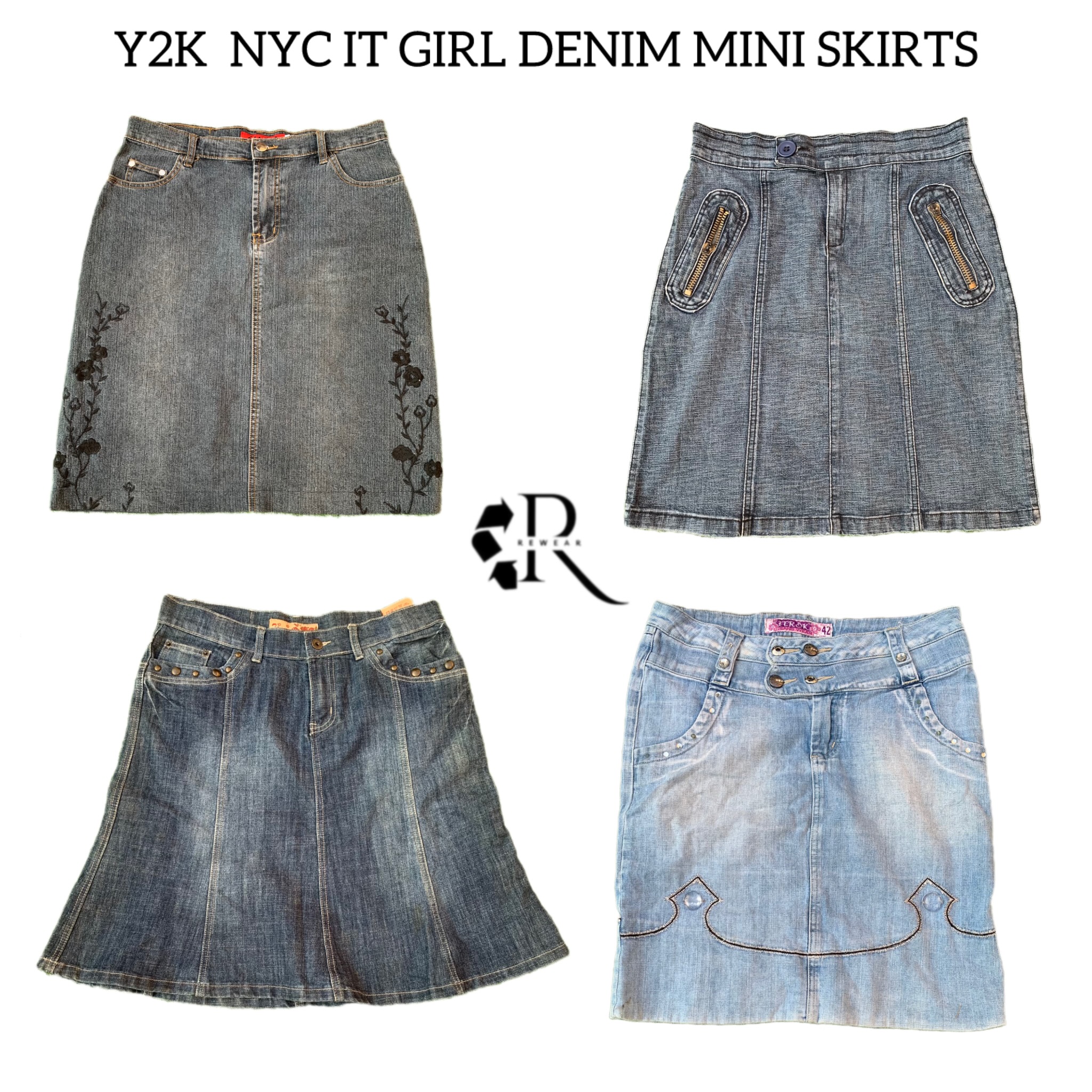Y2K NYC IT Girl Denim Mini Röcke RW-1568