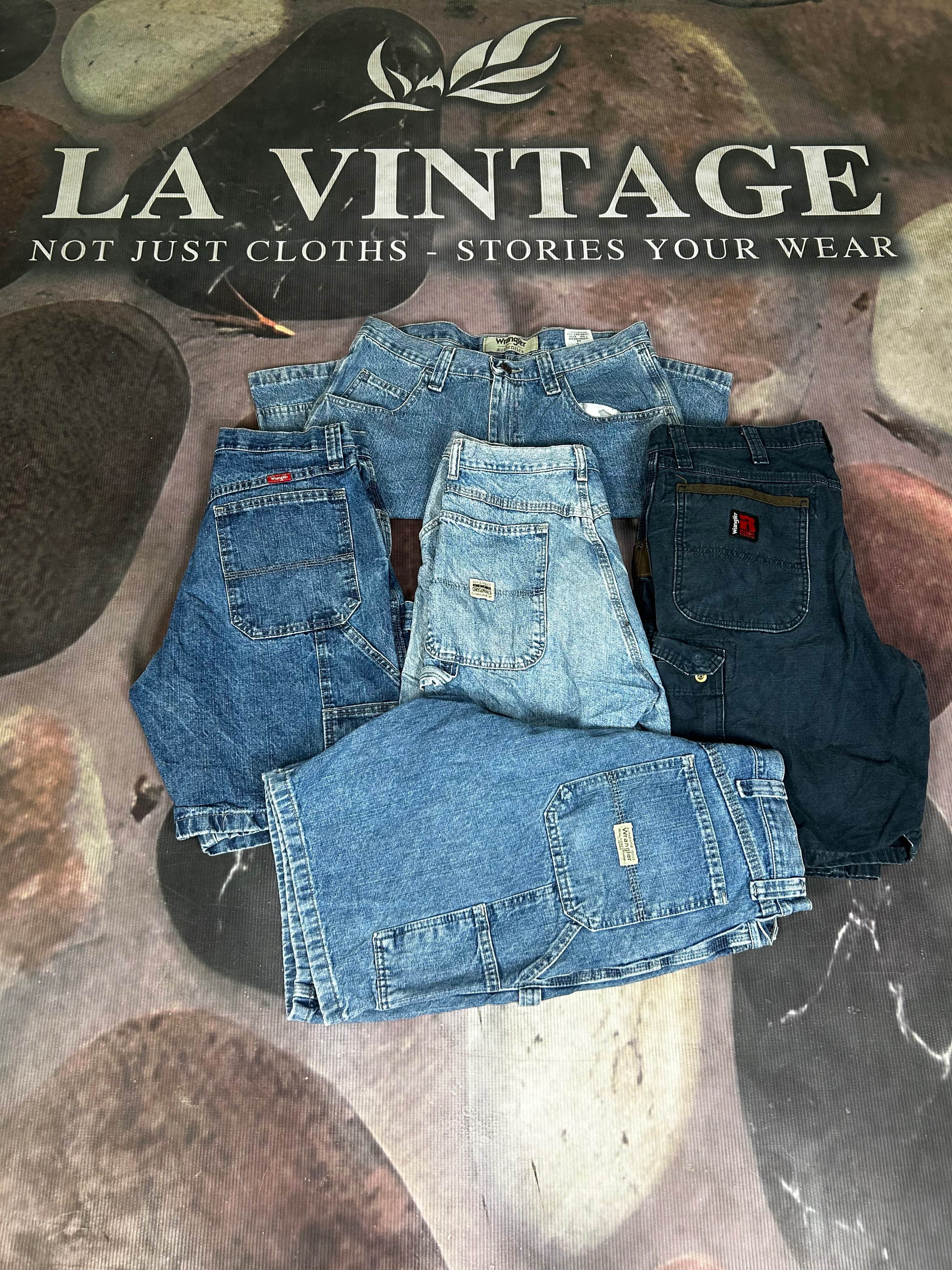 Authentische Wrangler Carpenter Denim-Shorts - Vin..