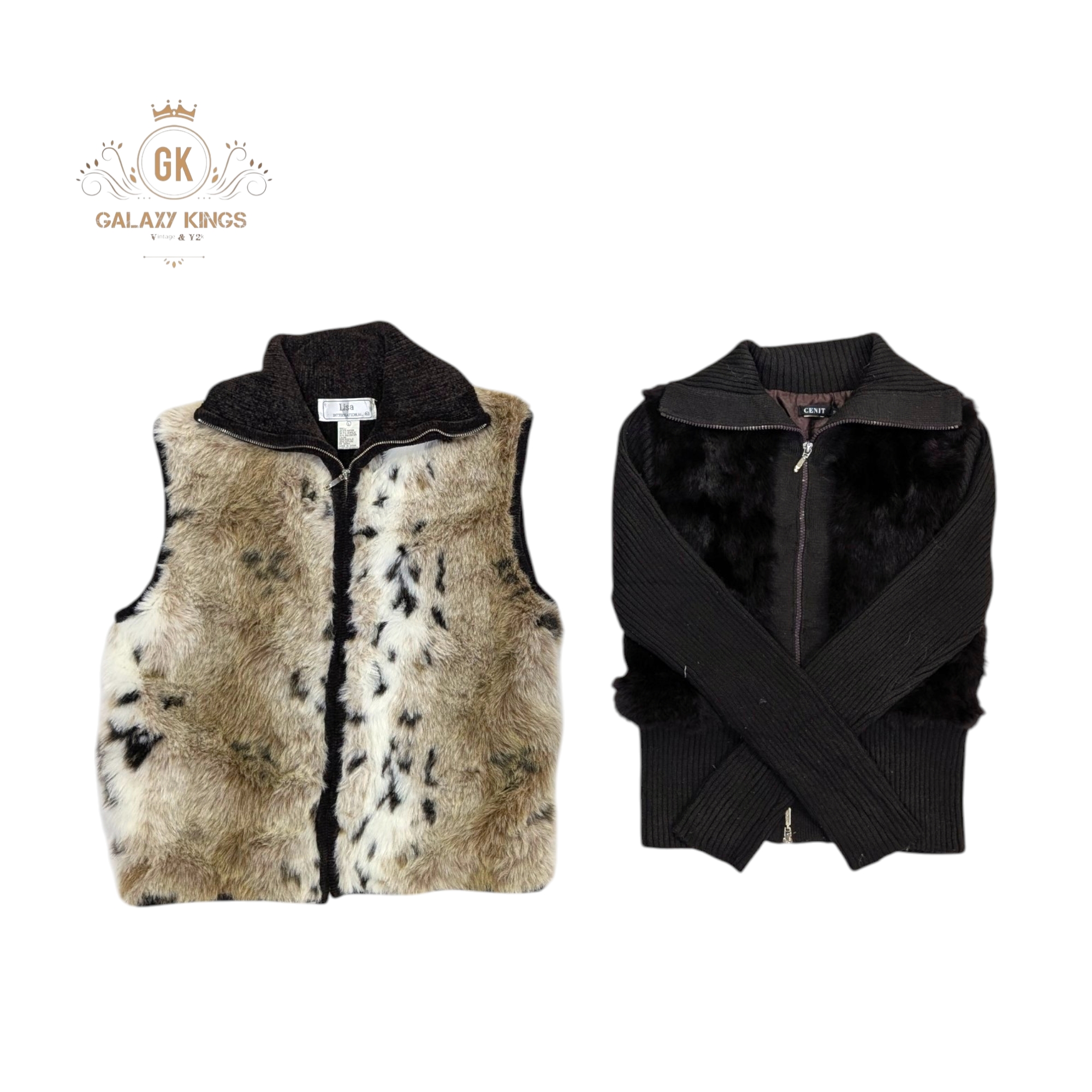 Y2K Faux Fur Knitwear