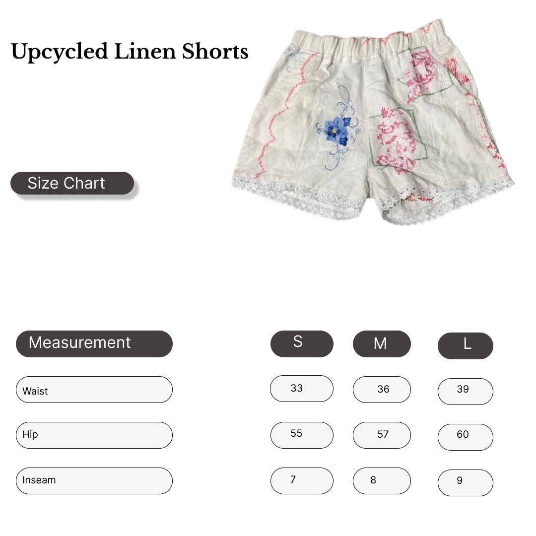Upcycled Linen Shorts