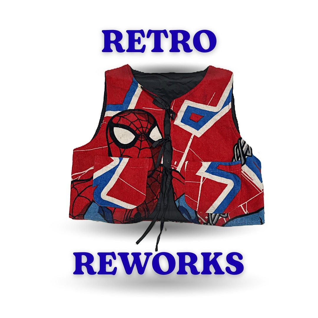 Upcycled Printed Towel Gilet