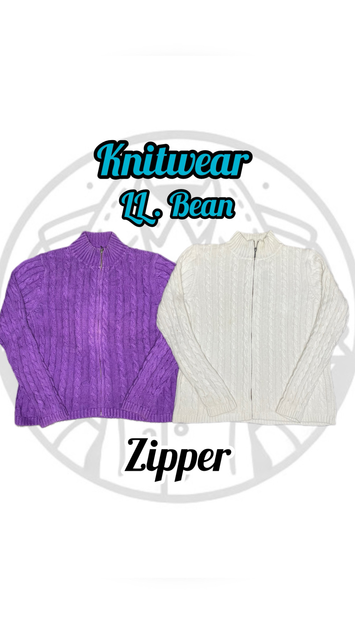 LL Bean Zipper Knitwear