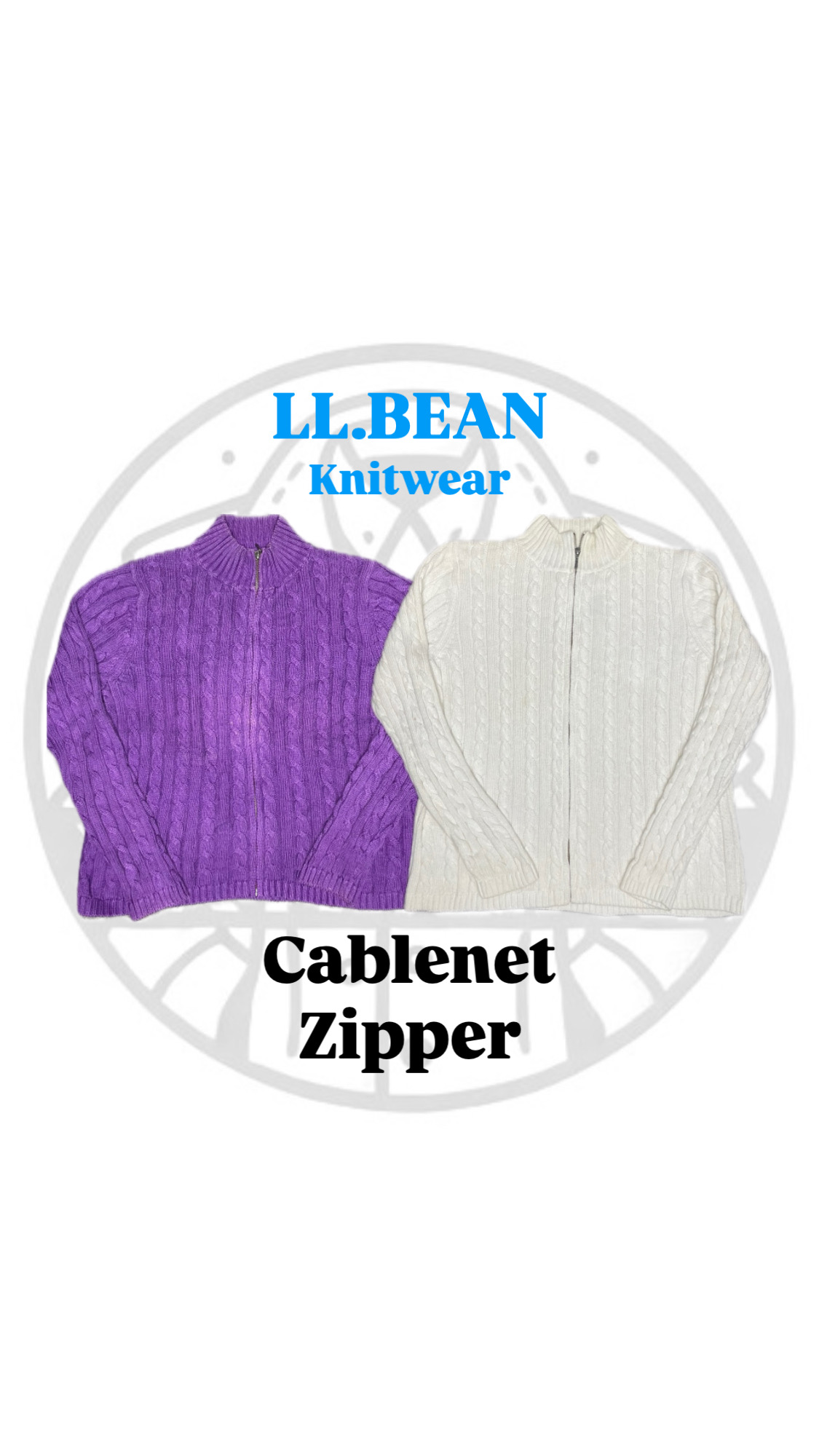 LL Bean Zipper Knitwear
