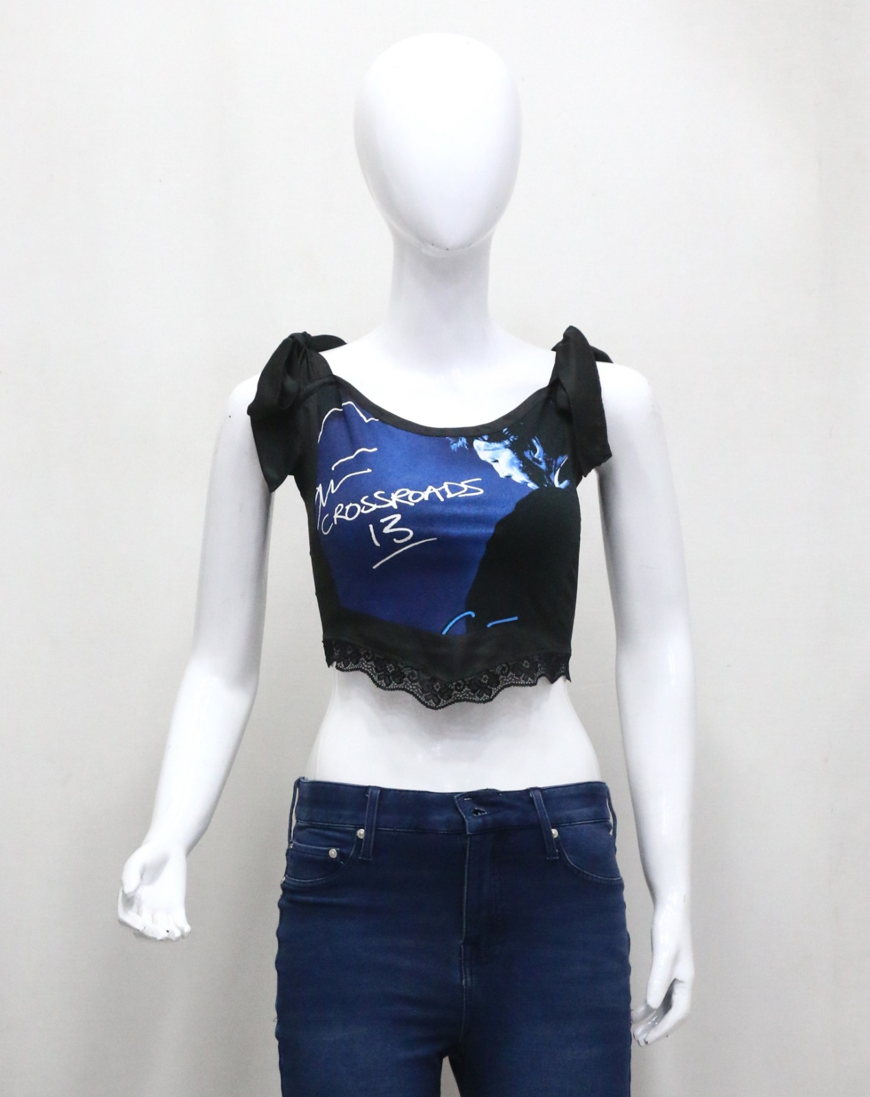 CR1320 Corset Top con lazo reciclado