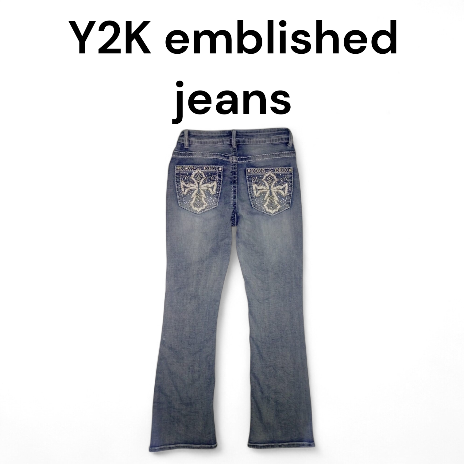 Y2K embellished jeans