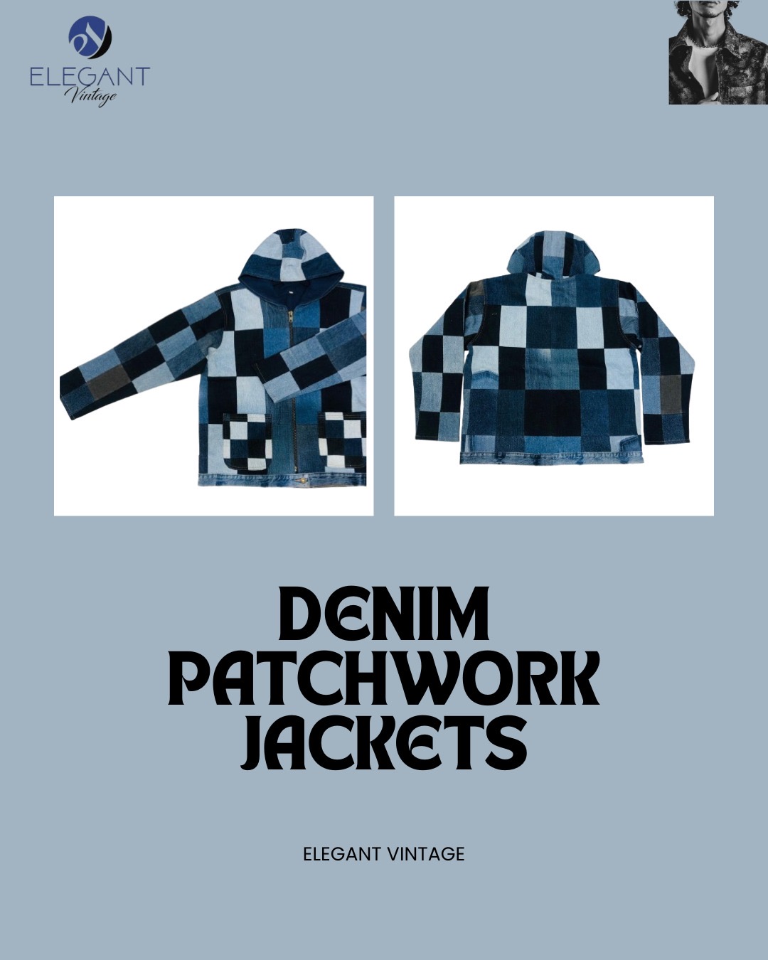 UPCYCLING Denim-Patchwork-Jacken - EVR0107