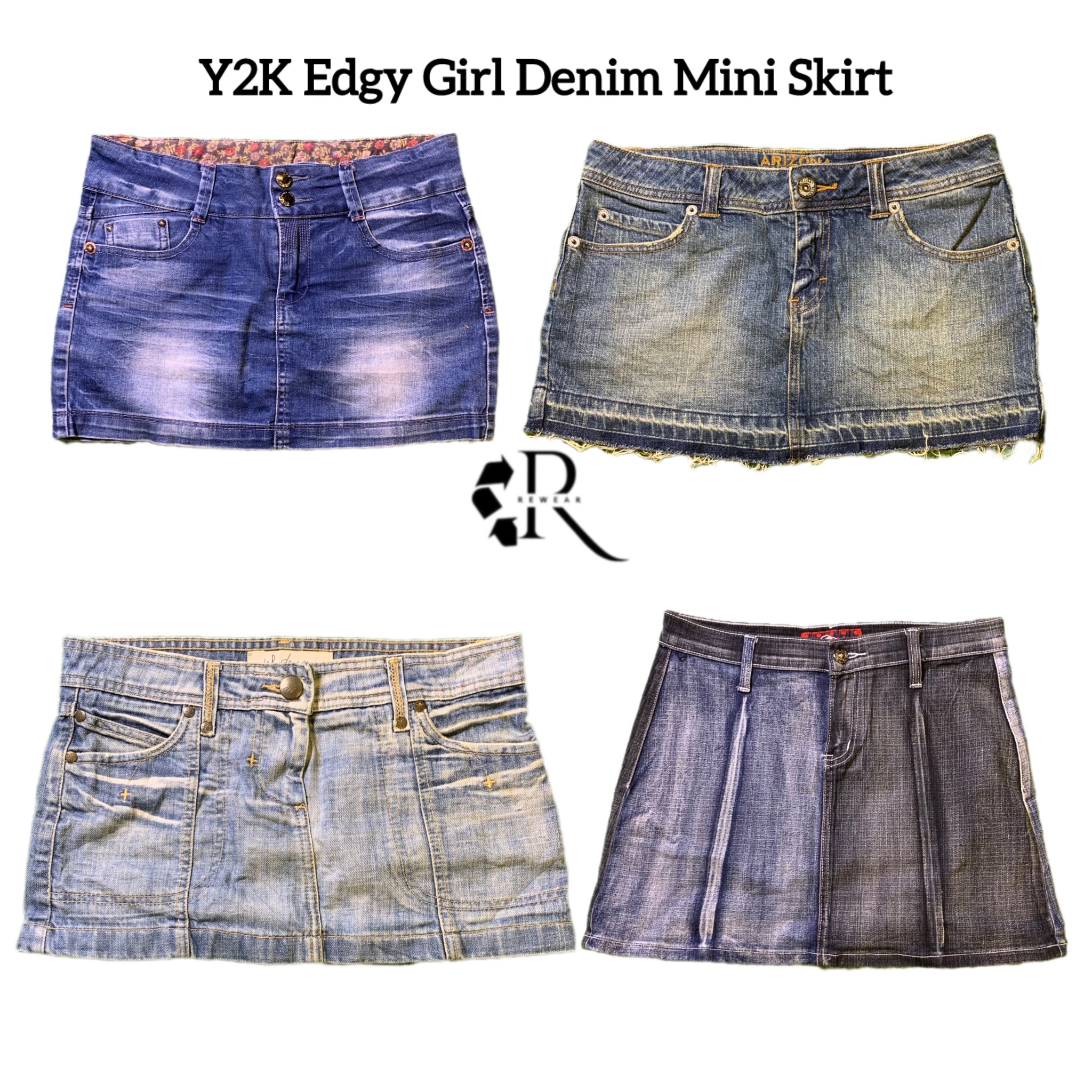 Y2K Esgy Girl Denim Mini Röcke RW-1573