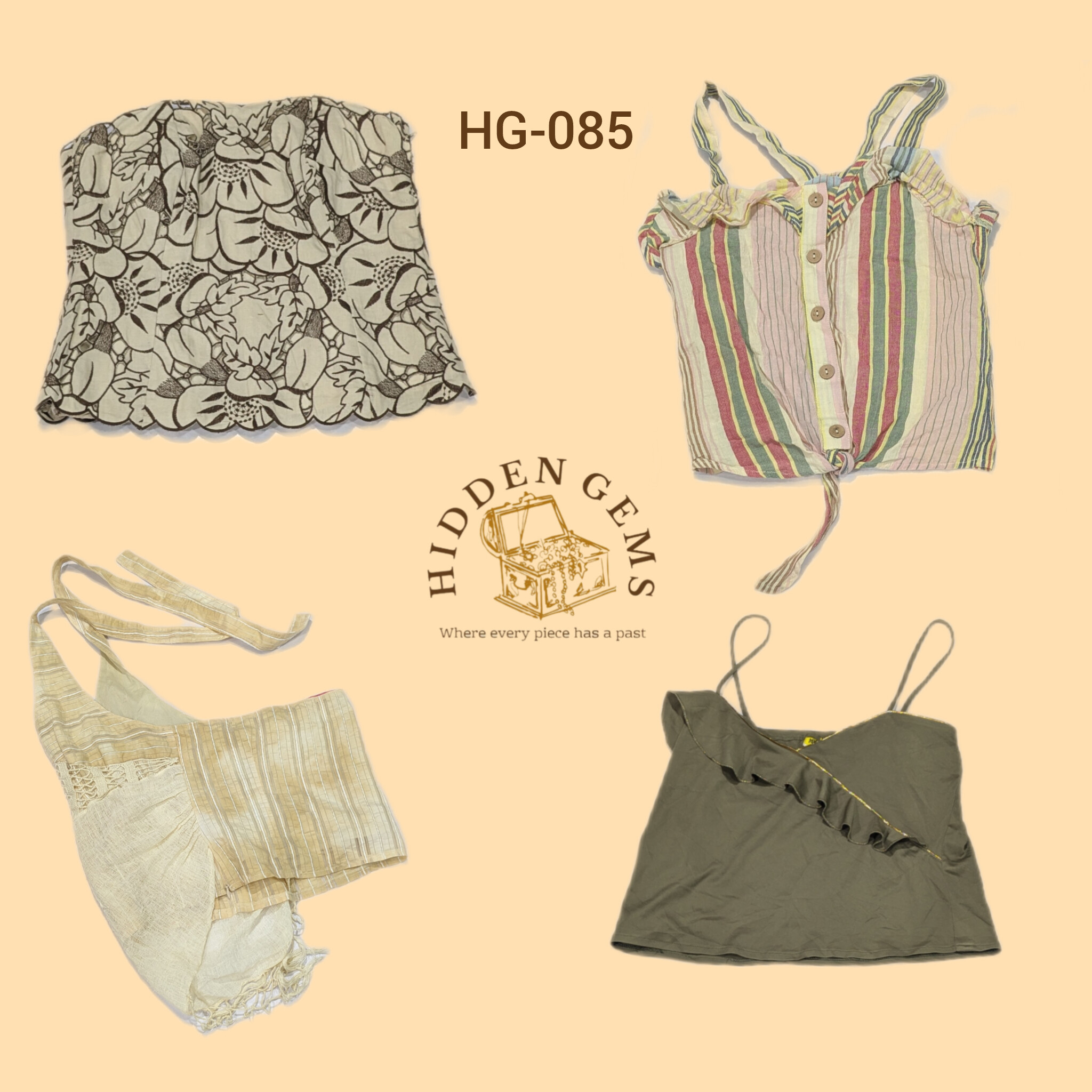 Y2K Unique earthy tone cami tops