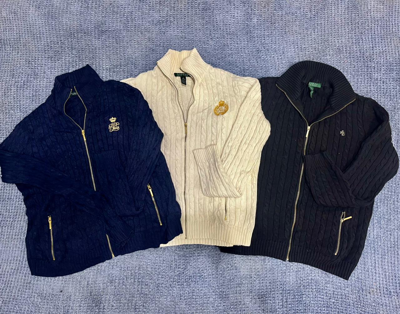 Ralph Lauren Cable knit Zippers