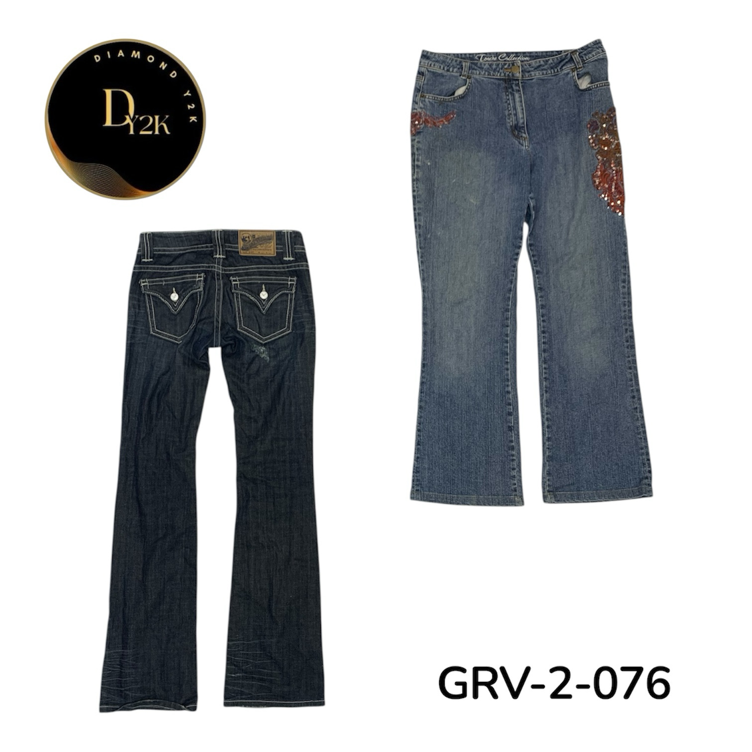 (Classic Flare Jeans – Retro Y2K Aesthetic GRV-2-0..