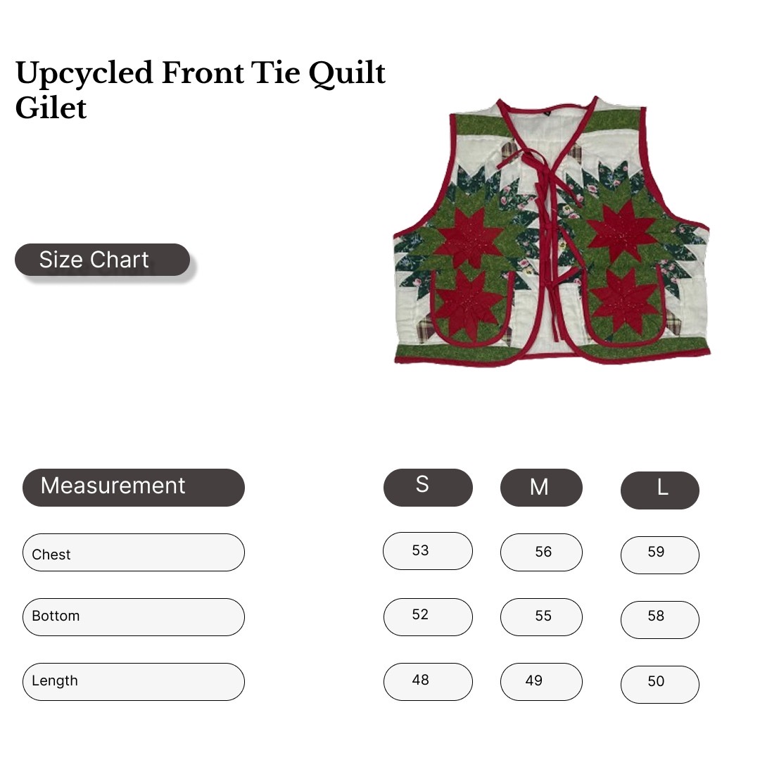 Upcycled Front Tie Quilt Gilet