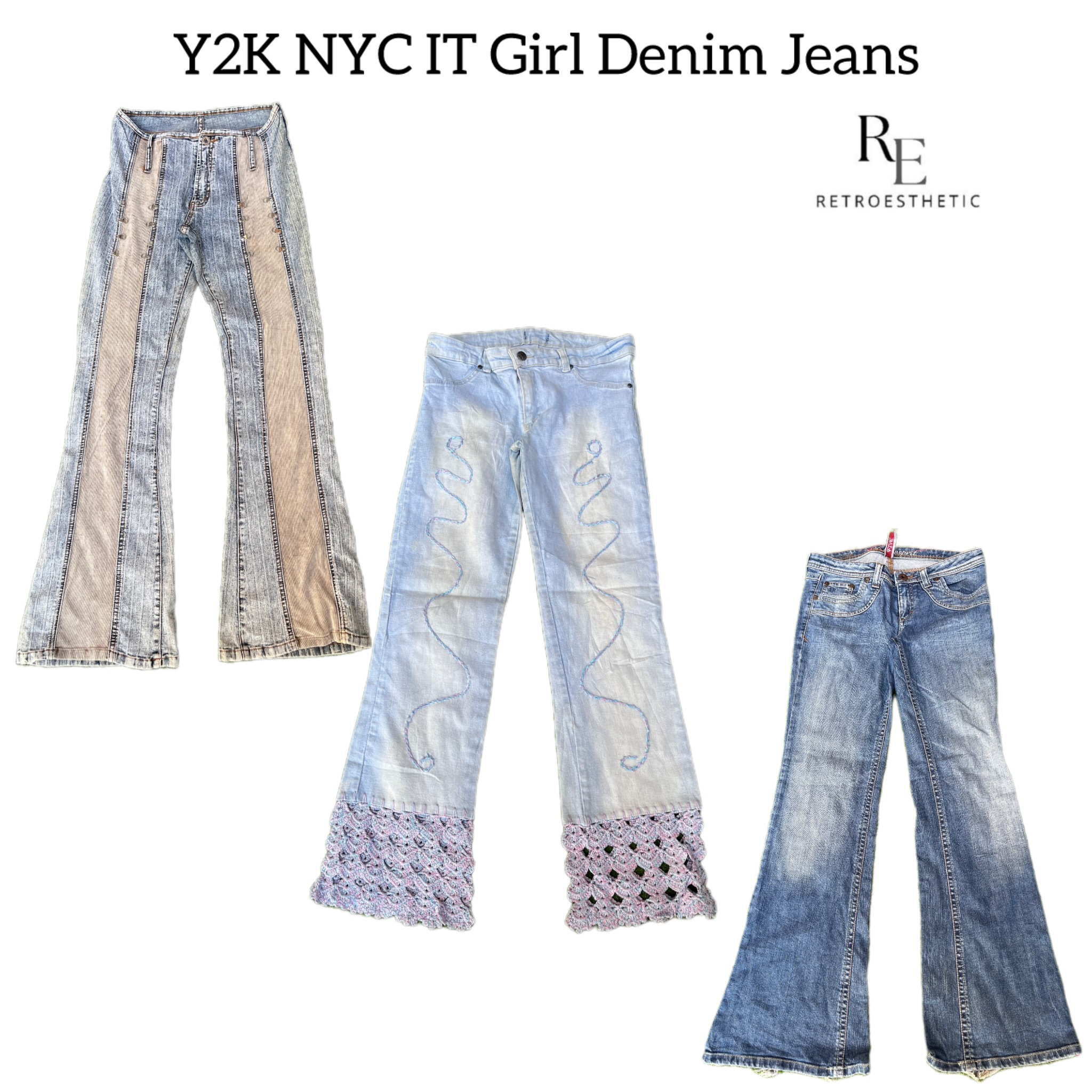 Y2K NYC IT Girl Denim Jeans RE-2782
