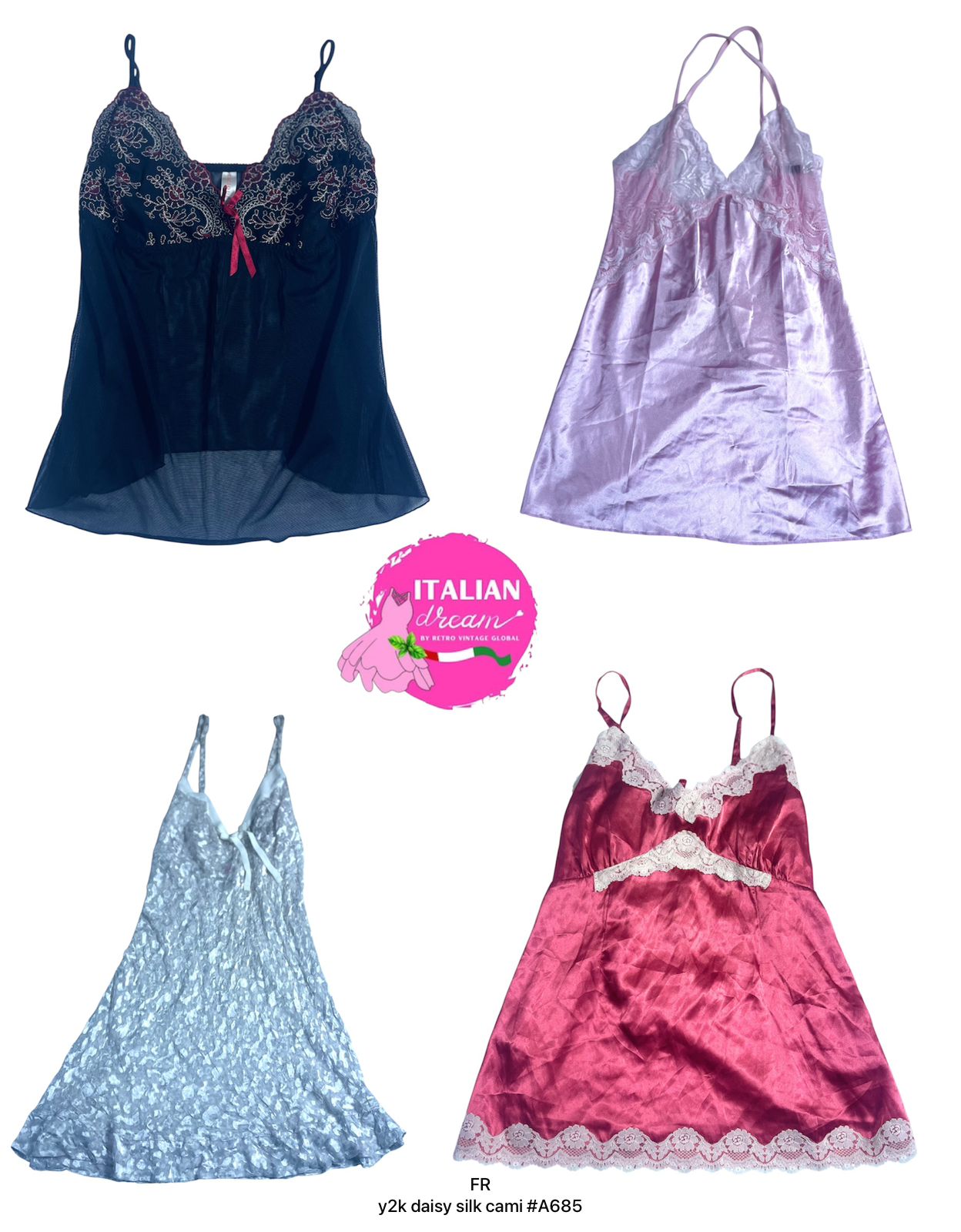 cami en soie marguerite y2k