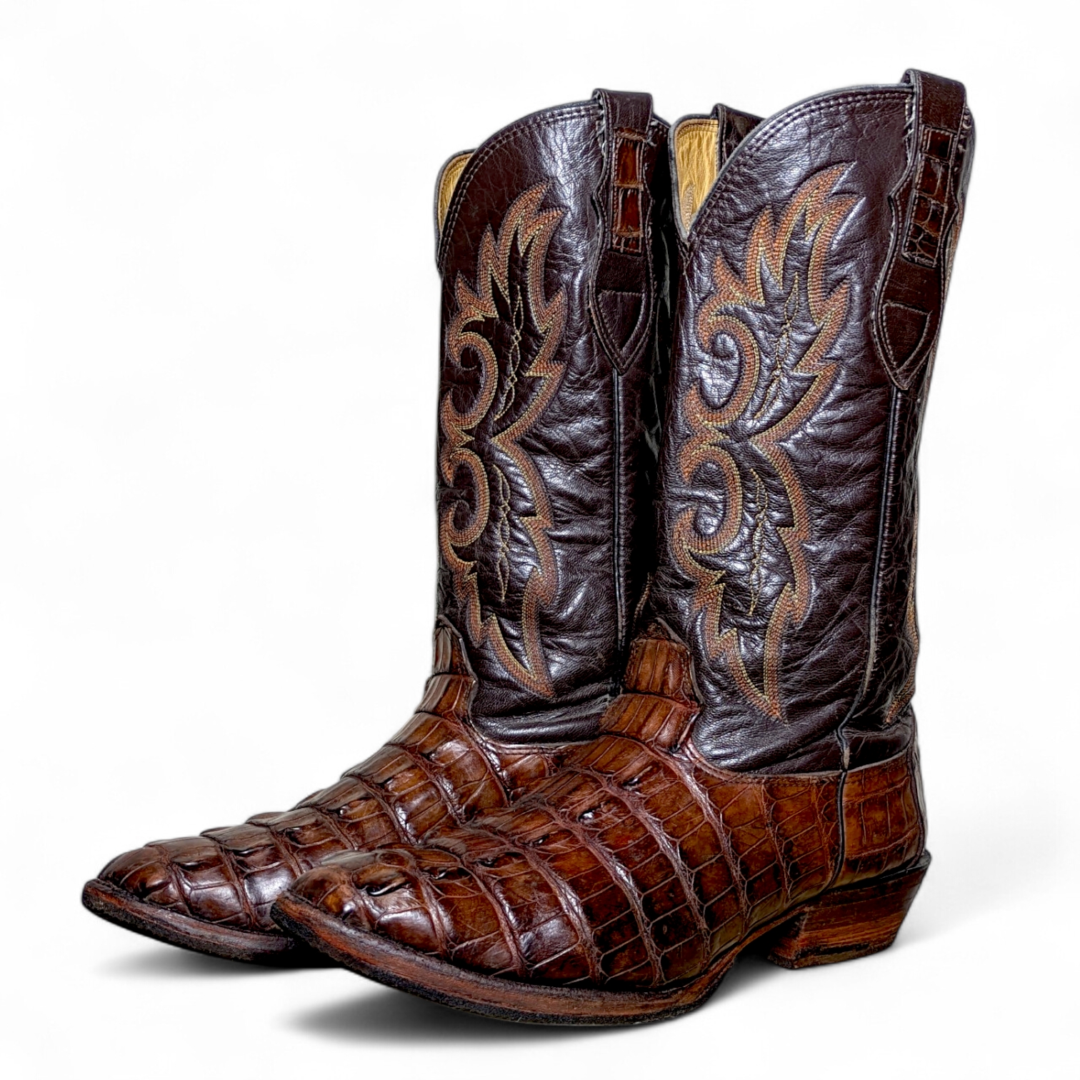 SA#434 Premium Vintage Cowboy Boots • Exotisches L..