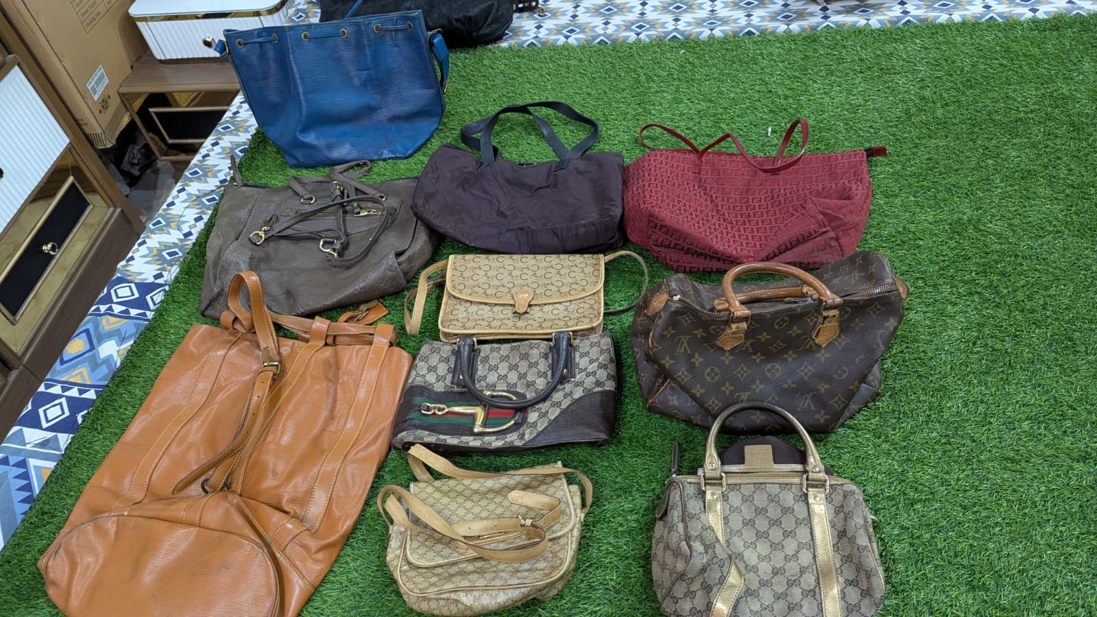 Luxury branded bags