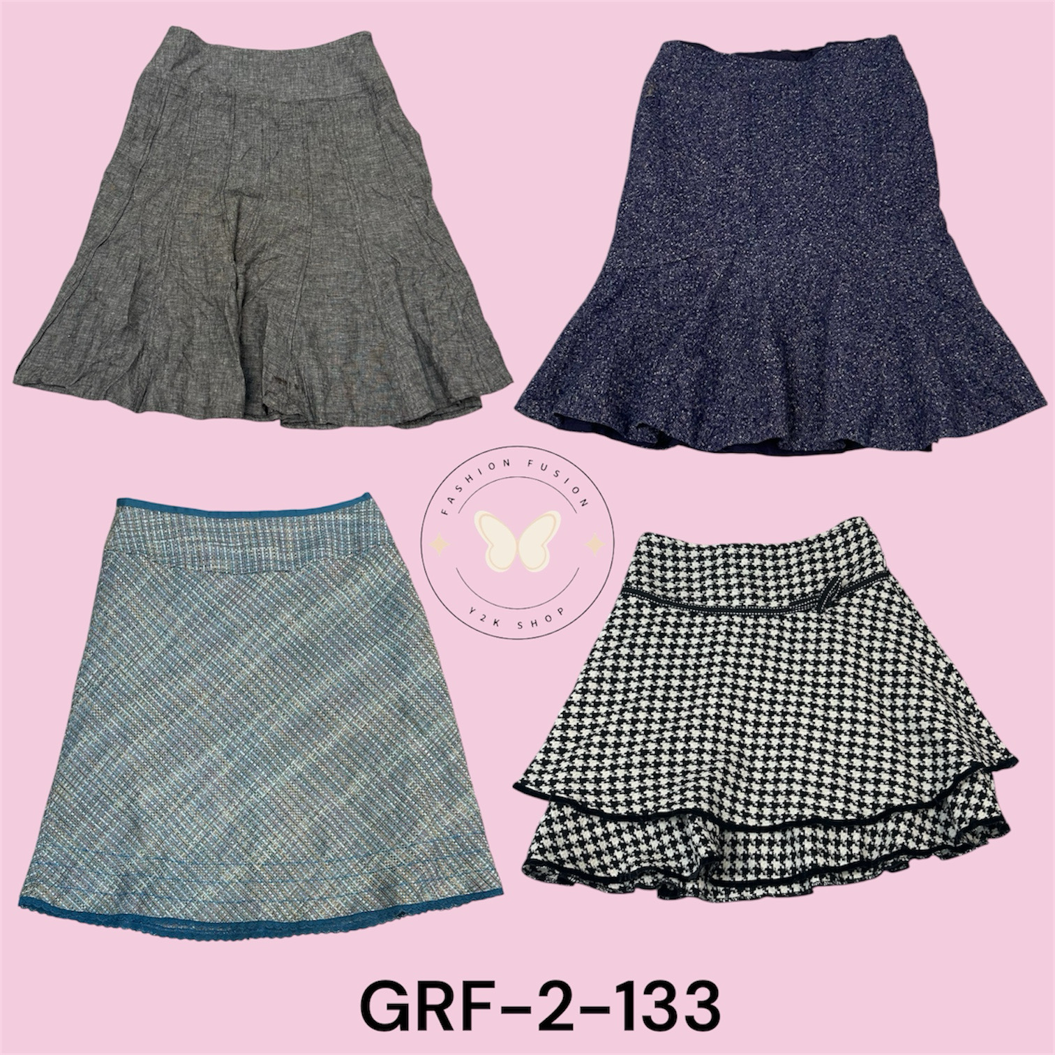 Jupe midi en laine mérinos premium (GRF-2-133)