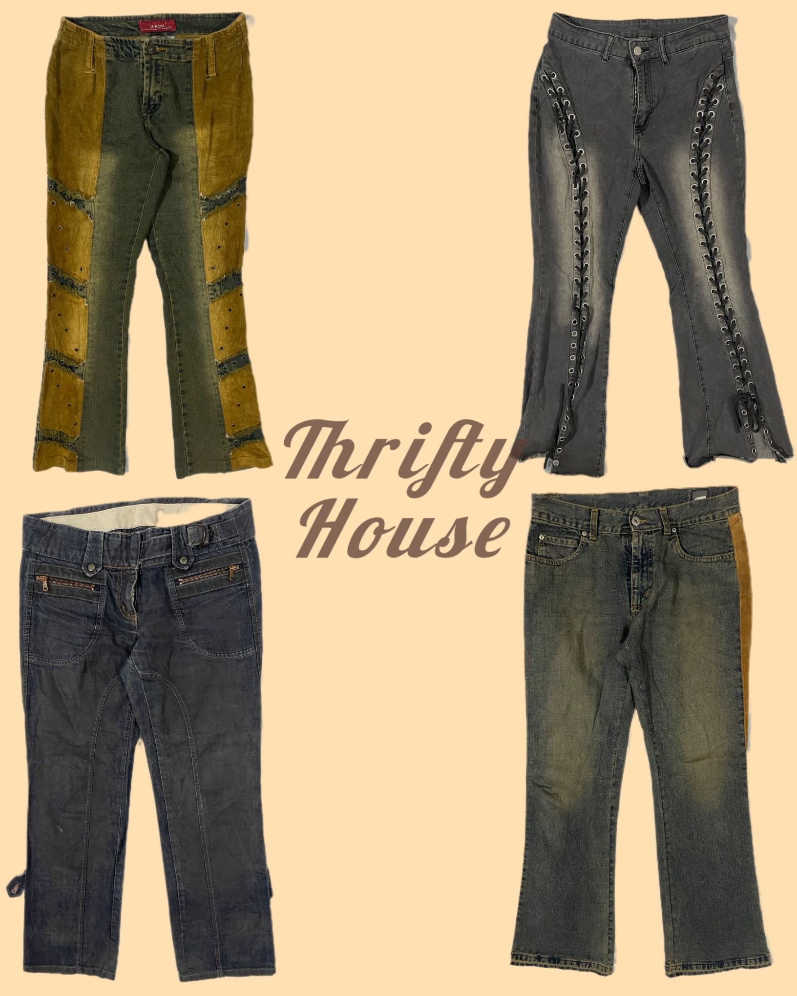 Vintage Denim Revival Y2k Jeans(TH/214)