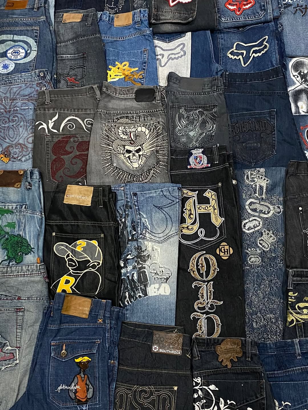 Hiphop Y2K Branded Baggy Jeans 65 Piec