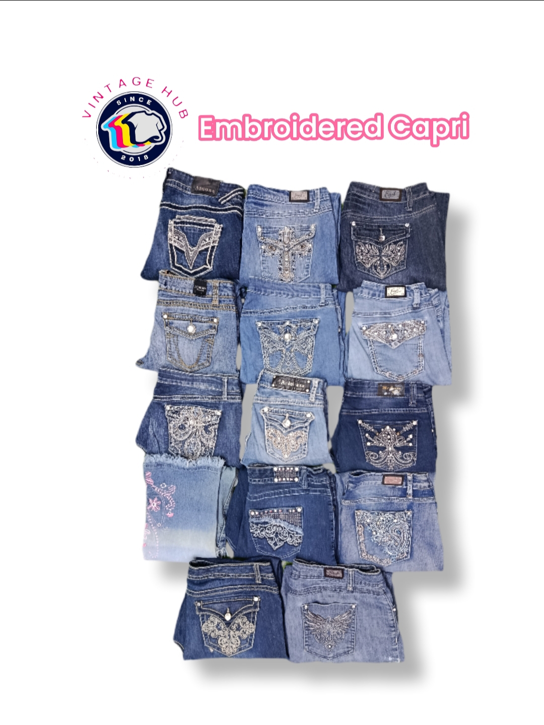 Embroidered Capri - VH02