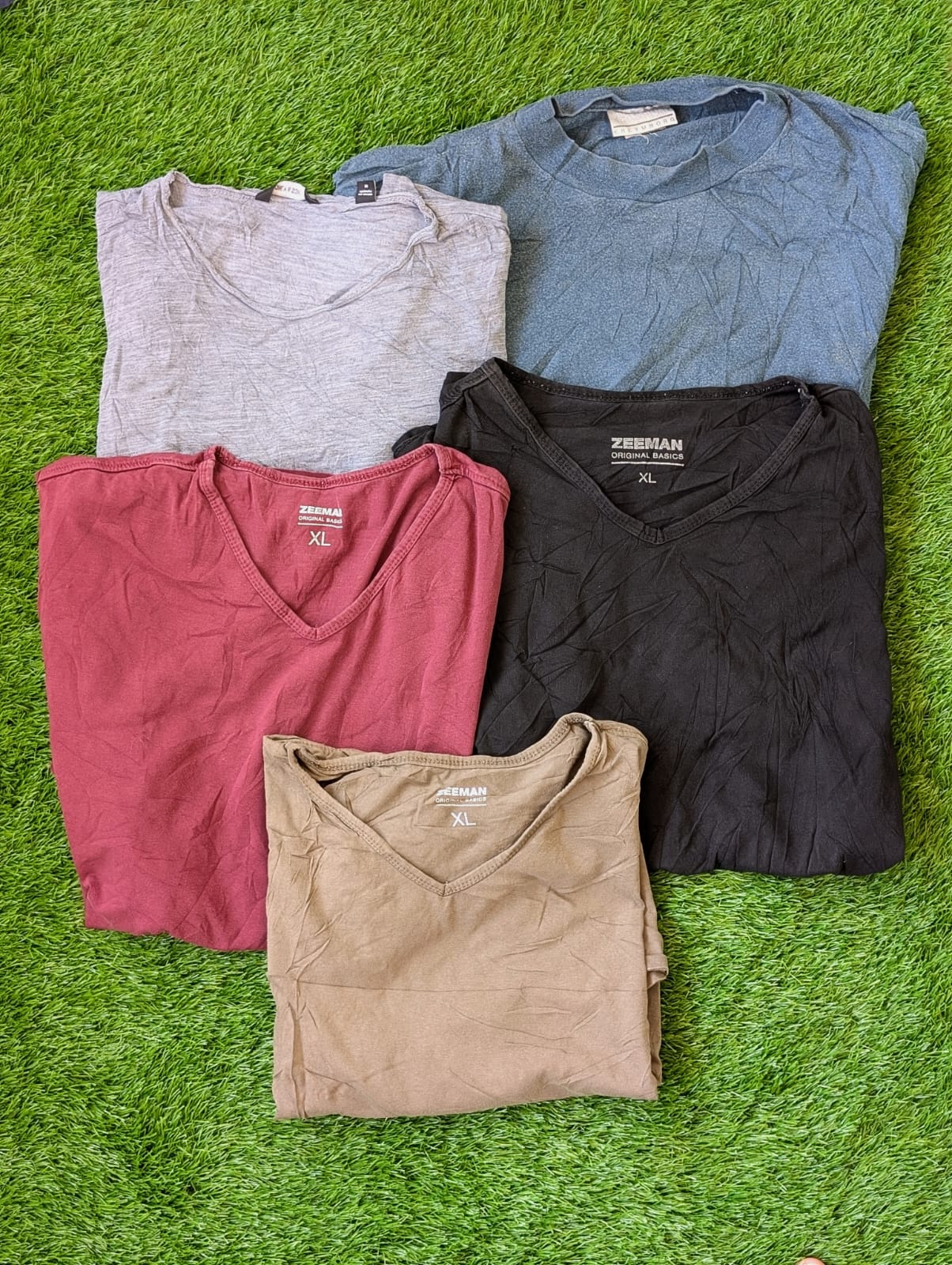 ブランドなしミックスプレーンTシャツ (BV08 09)