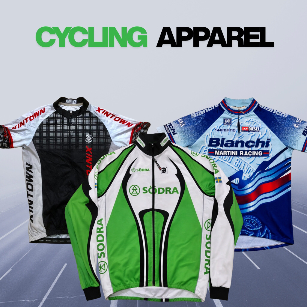 Vintage Cycling Jerseys Bundle - 09 Stück